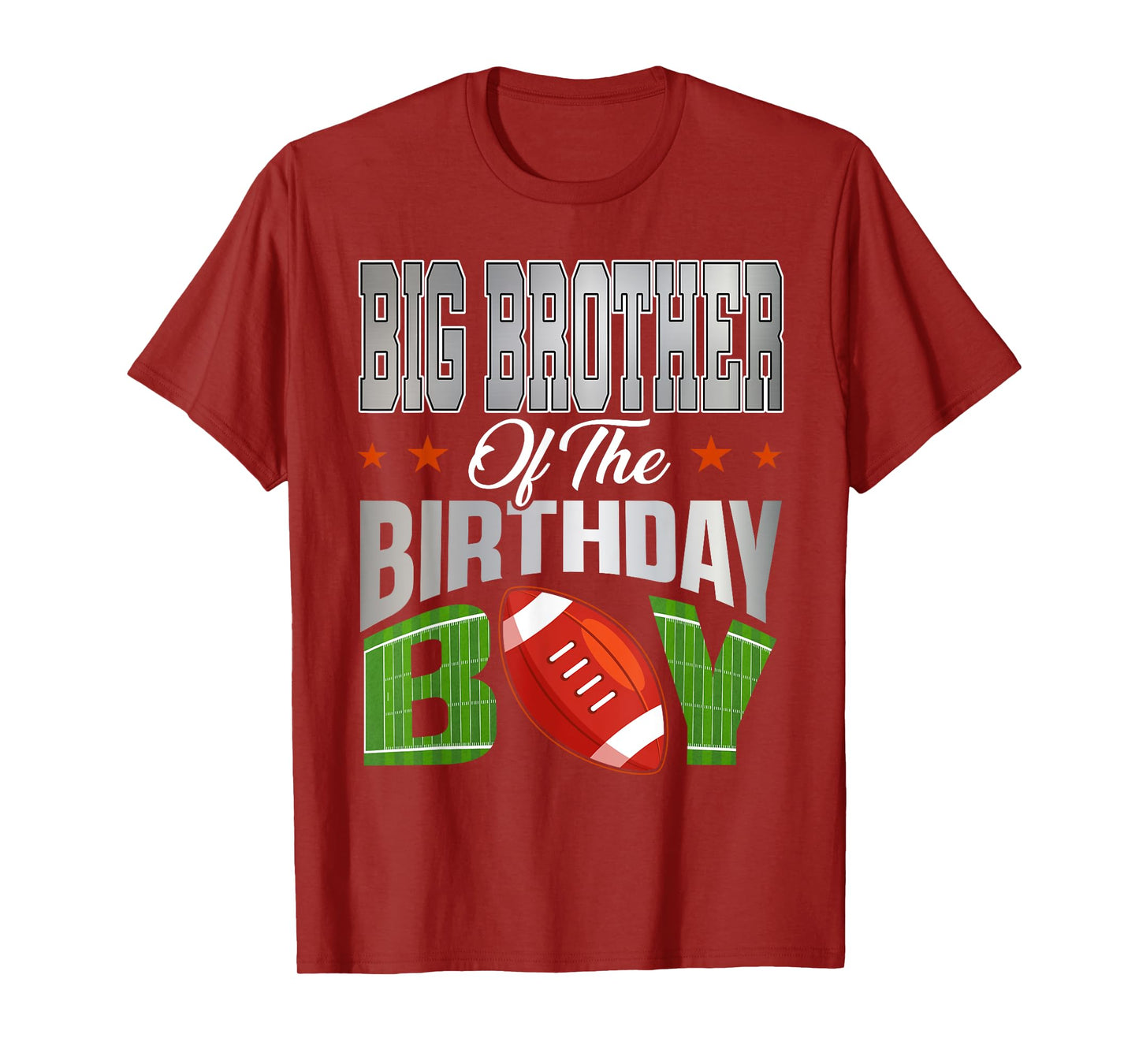 Big Brother of The Birthday Boy Football Party Family T-Shirt