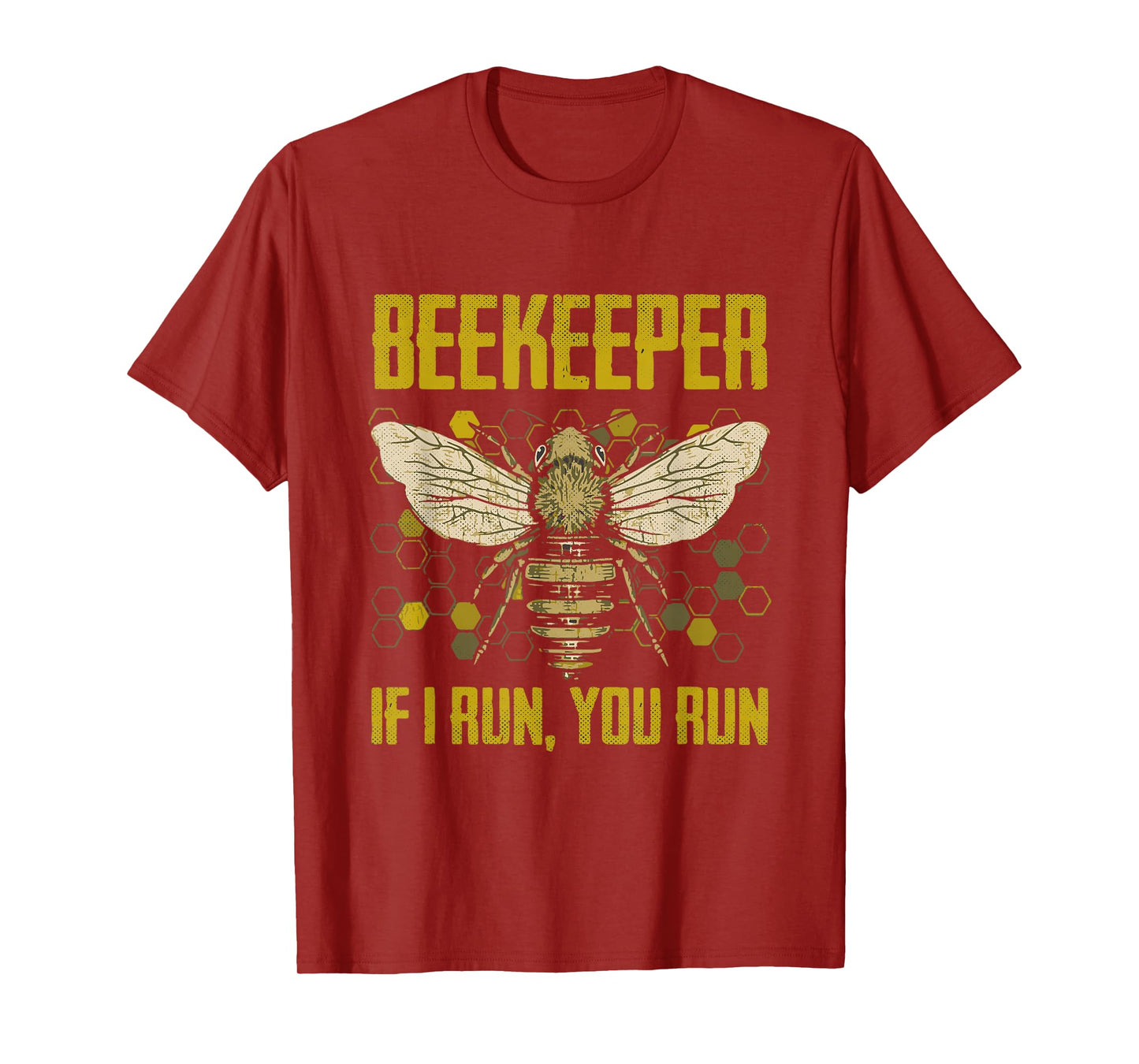 Beekeeping Men Vintage Bee Keeper Outfit If I Run You Run T-Shirt