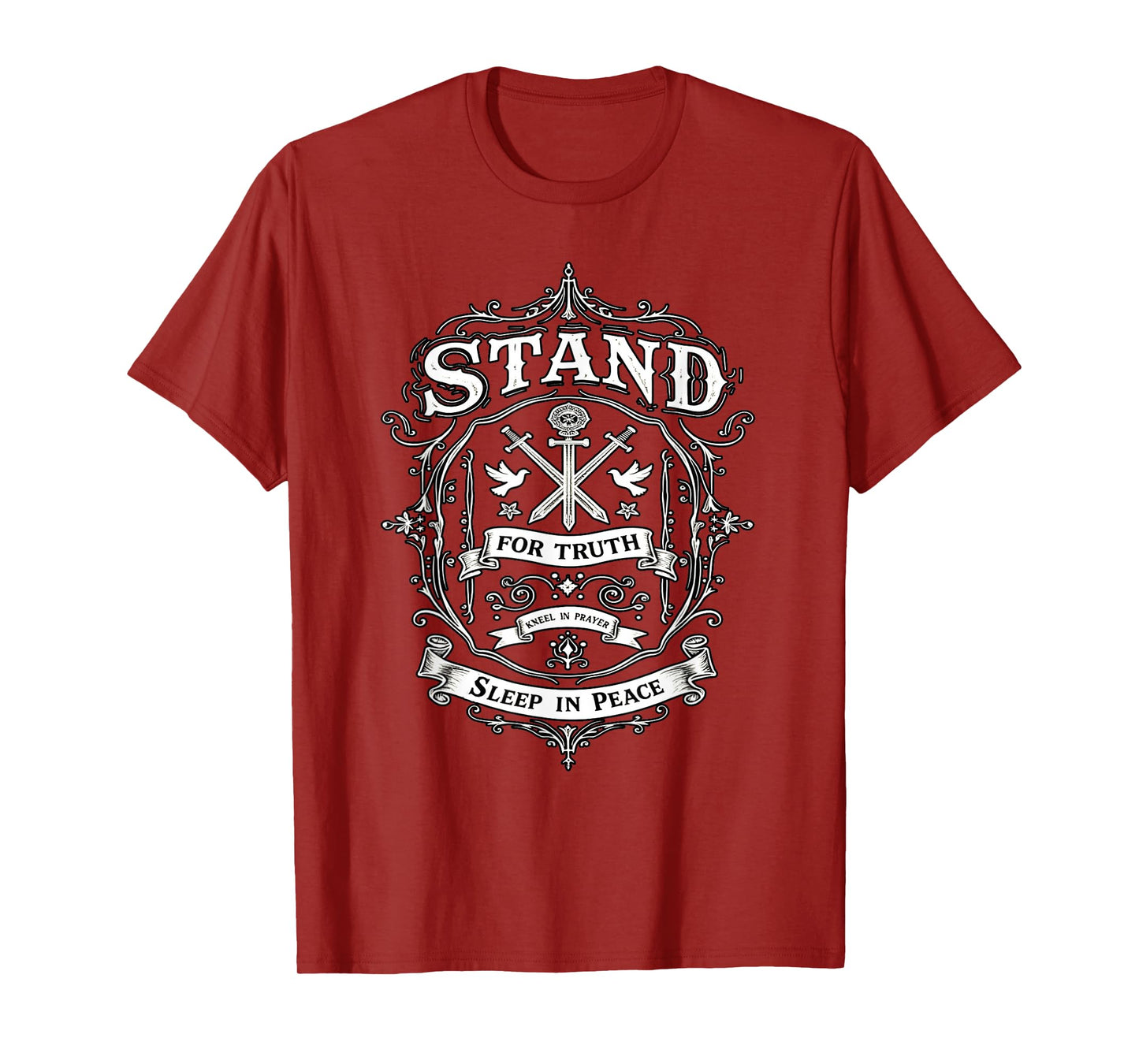 Stand for Truth Kneel in Prayer Sleep in Peace Vintage T-Shirt