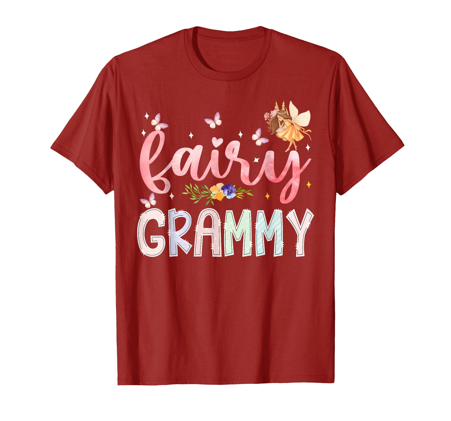 Fairy Grammy Magical Floral Birthday Girl Fairytale Family T-Shirt