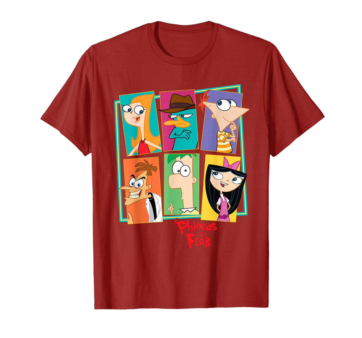 Disney Phineas and Ferb Character Collage T-Shirt