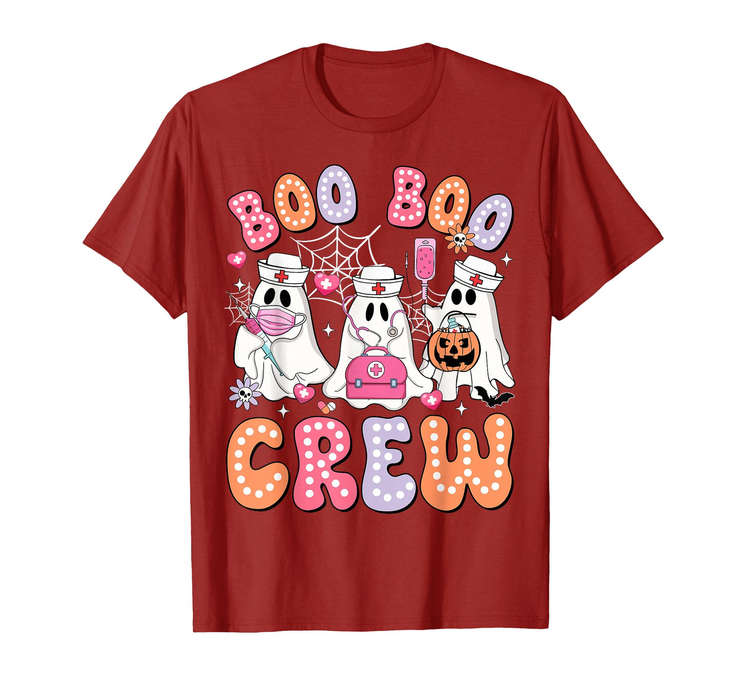 Boo Boo Crew Nurse Funny Ghost Halloween Nurse Life Women T-Shirt