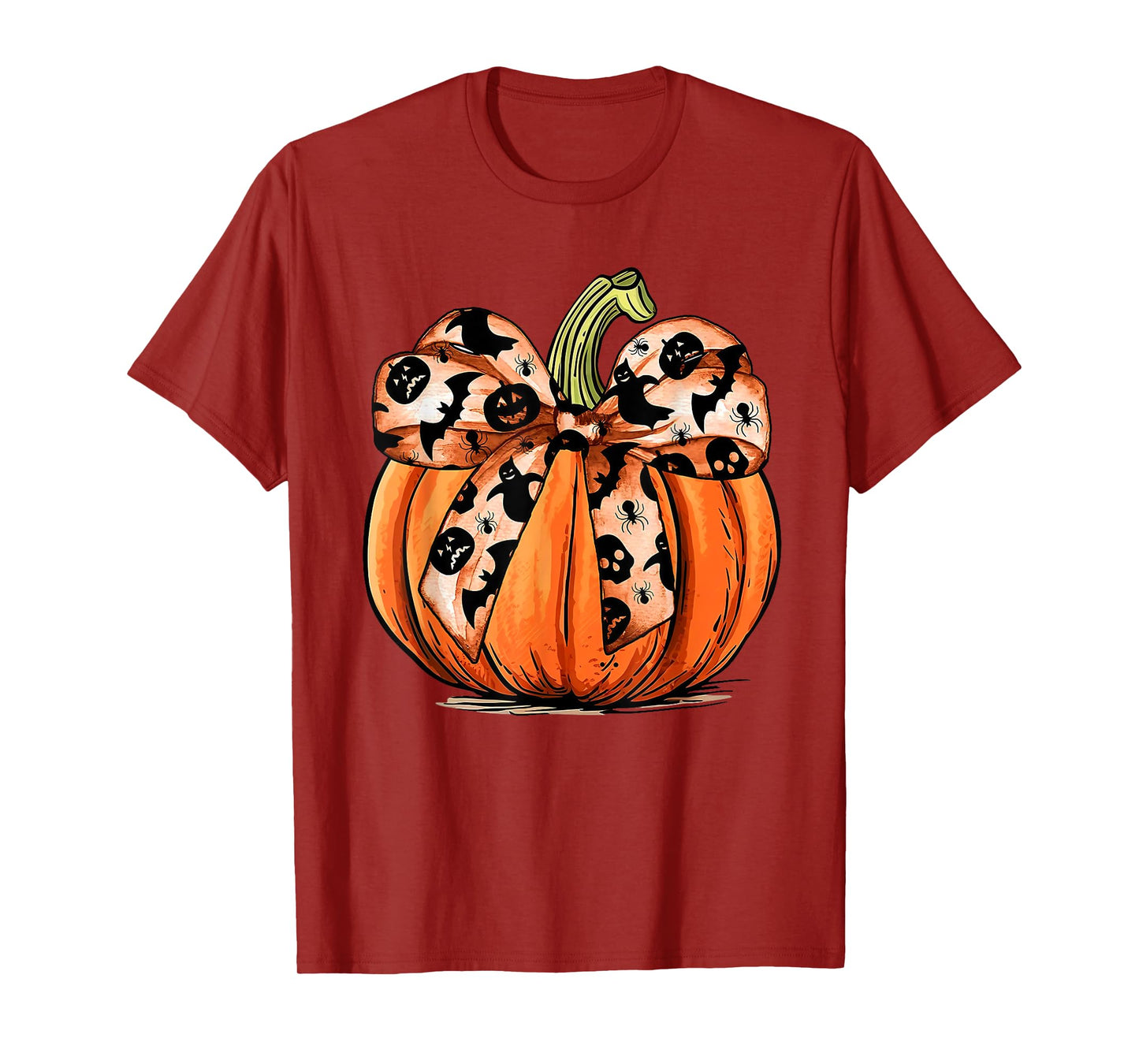 Coquette Bow Pumpkin Ghost Autumn Halloween Boujee Boo-jee T-Shirt