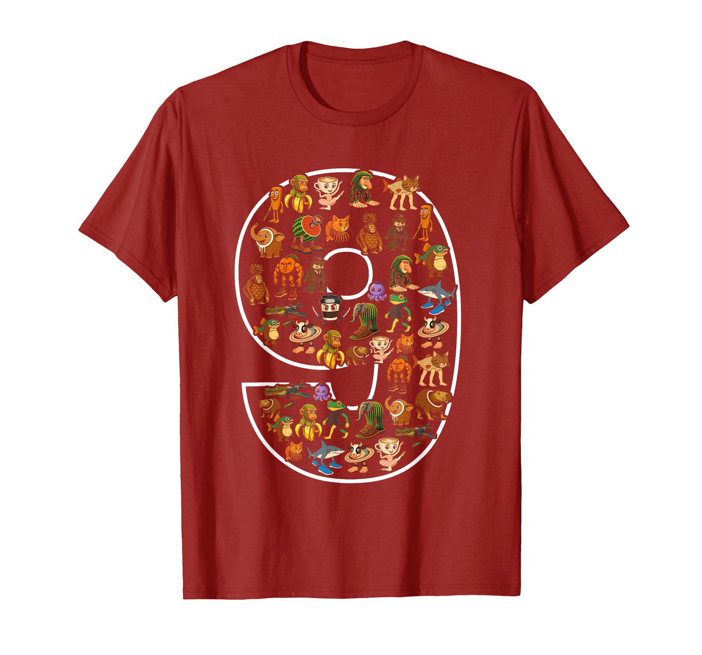 Italian Brainrot Birthday 9 Age Meme 9th Kids Boys Girls T-Shirt