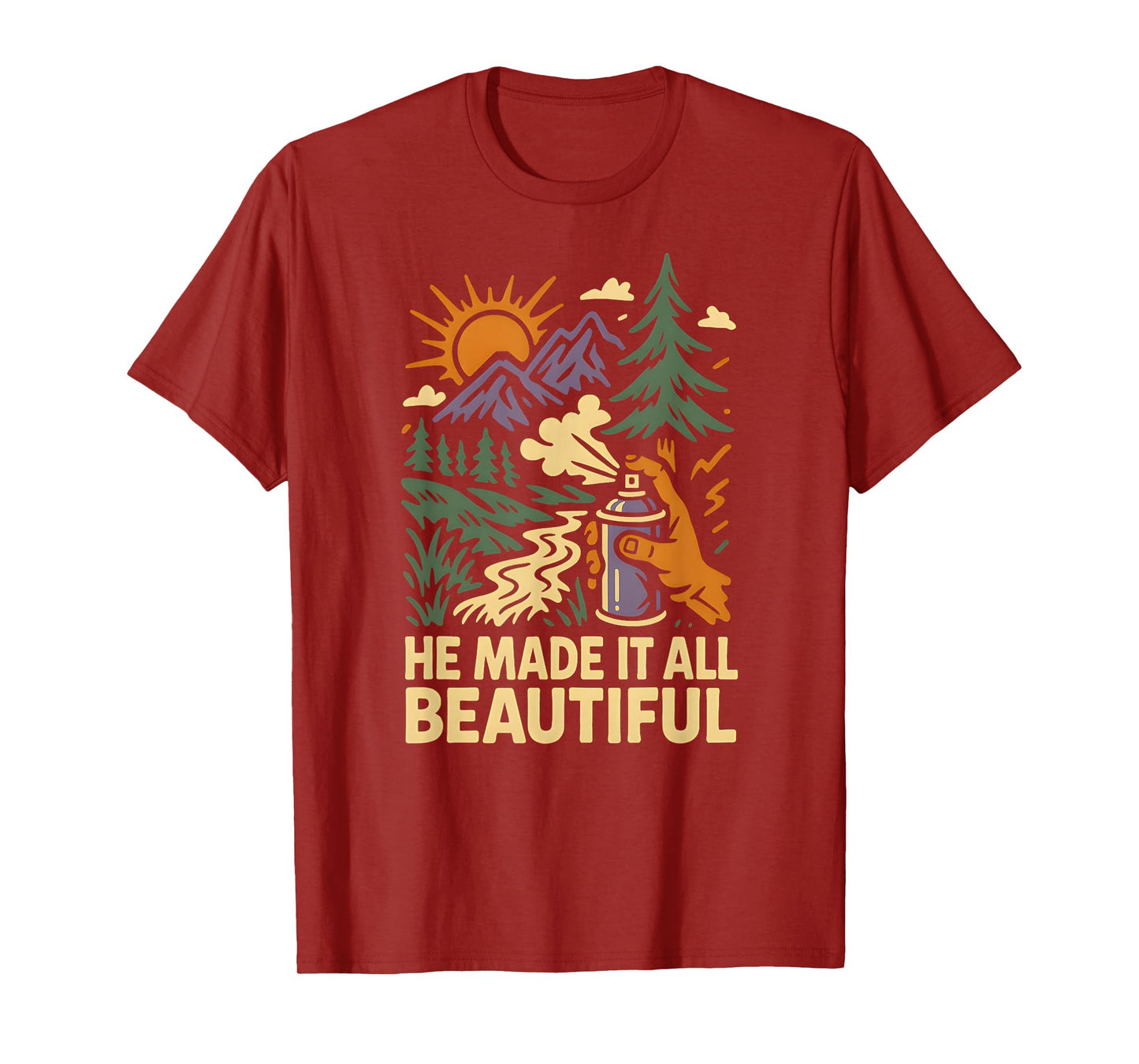 Nature He Made It All Beautiful Vintage Womens Christian T-Shirt
