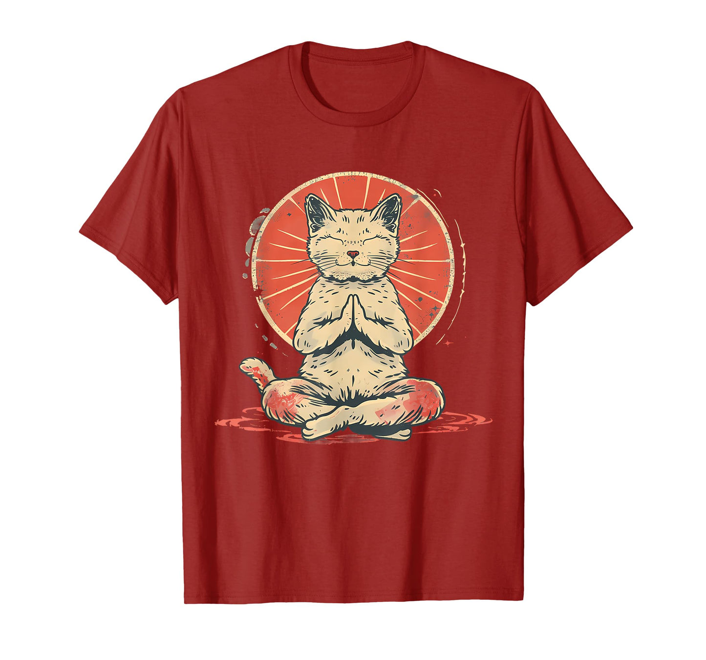 Cat Meditation Zen Buddha Spirituality Hindu Buddhist T-Shirt for Men Women Kids