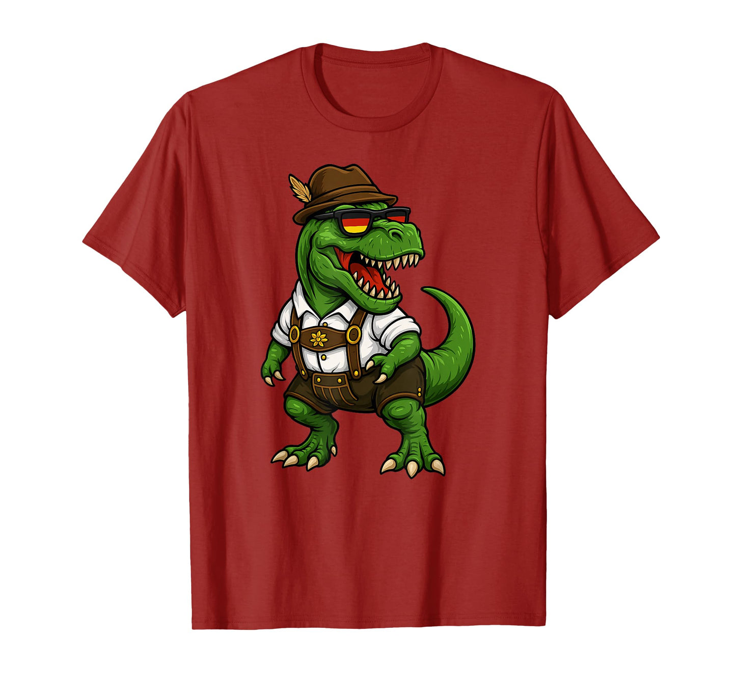 Trex Dinosaur Bavarian German Costume Boys Men Kids T-Shirt