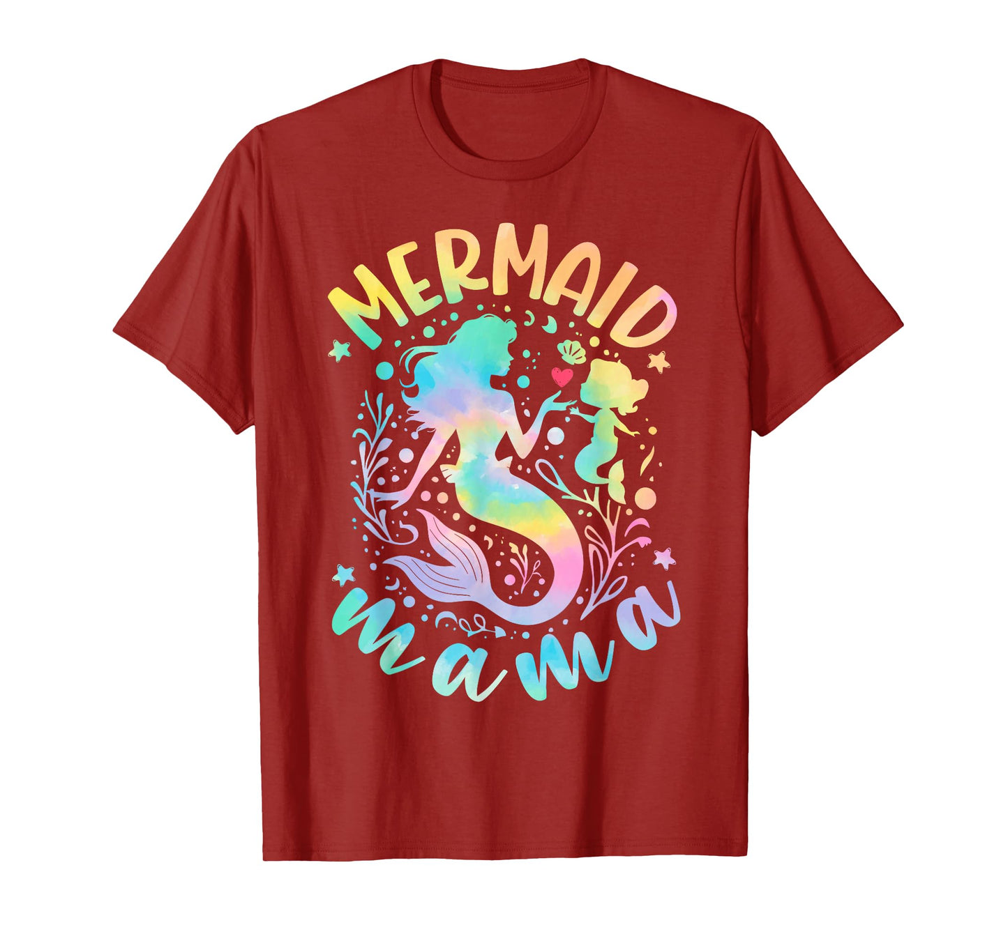 Cute Sea Mermaid Mom Mother’s Day Tie Dye Mermaid Mama T-Shirt