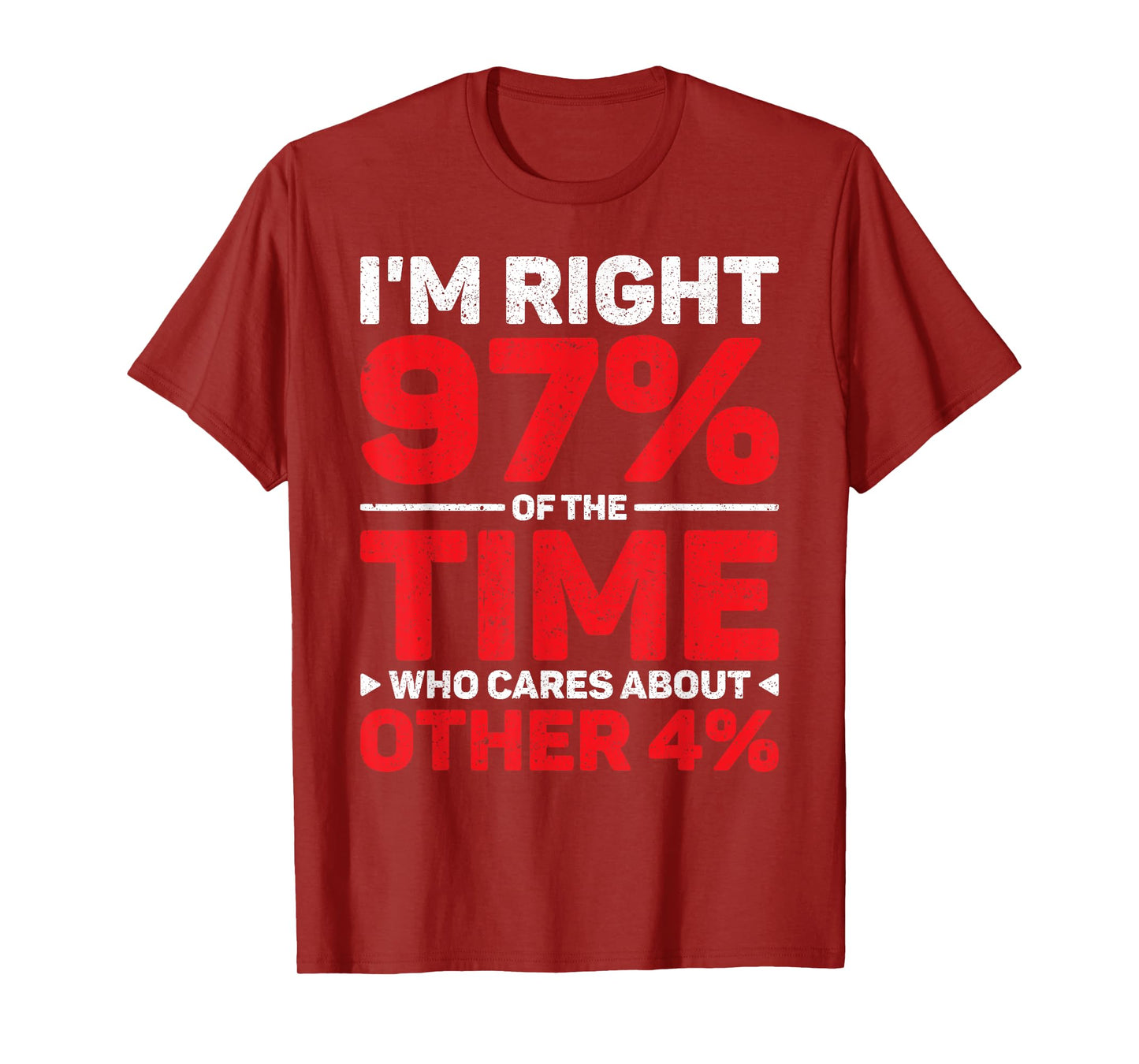 I'm Right 97% Of The Time Who Cares About Other 4% T-Shirt