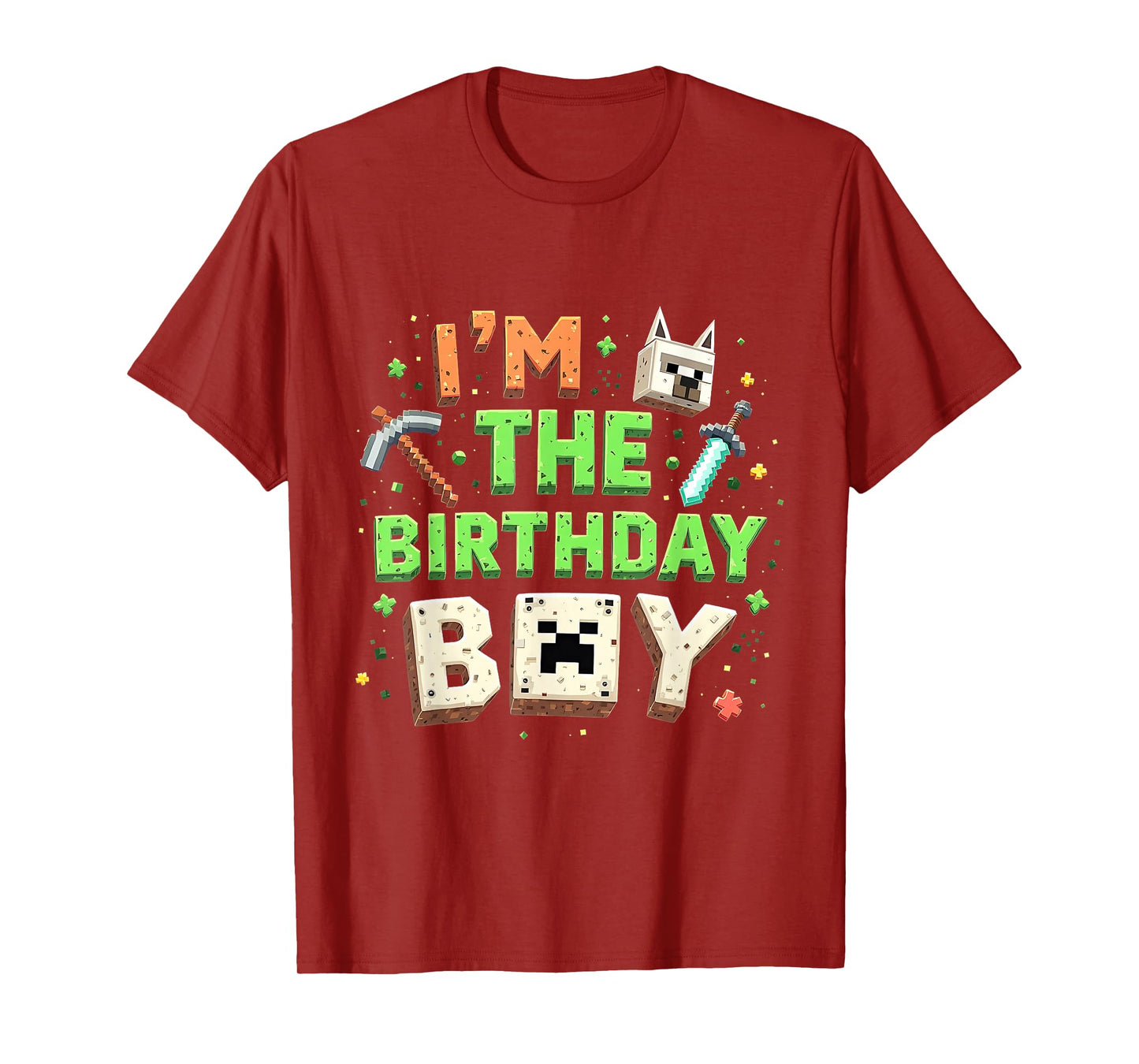 Bday Party I'm The Birthday Boy Video Gamer Pixel Number T-Shirt