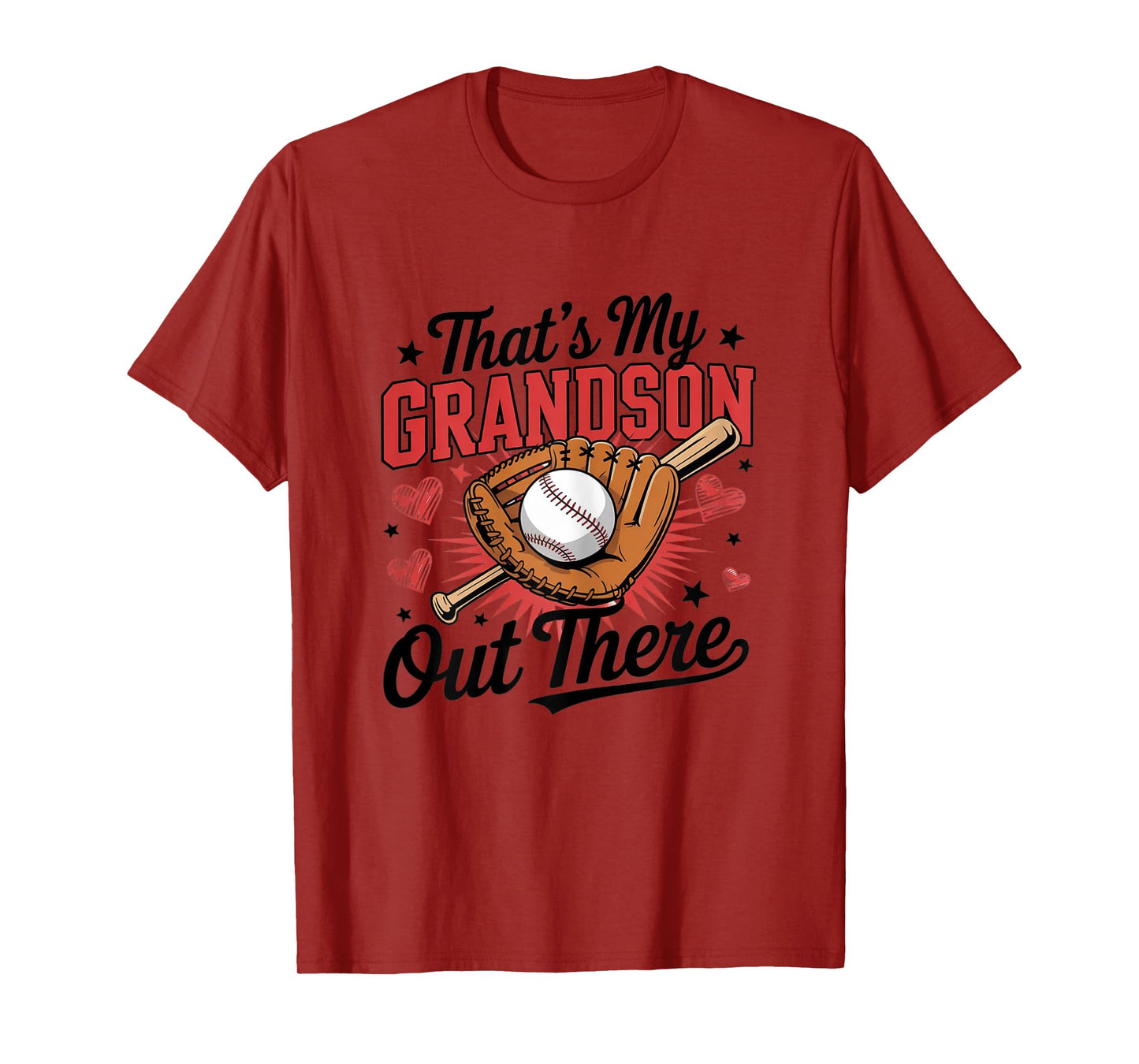 That's My Grandson Out There Baseball Grandma for Ladies T-Shirt