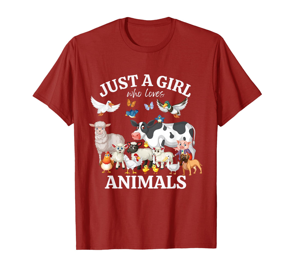 Just a Girl Who Loves Animals for Girls Who Love Animals T-Shirt