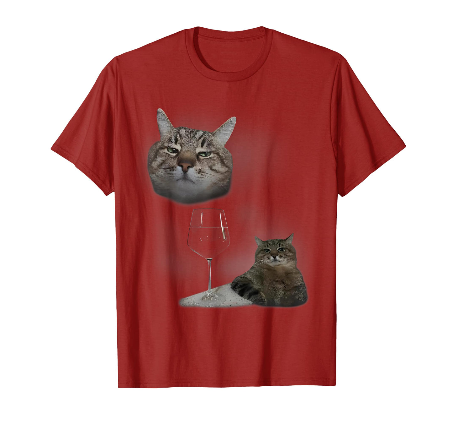 Funny Cat And Wine Art Cats Drinking Oddly Specific Meme T-Shirt