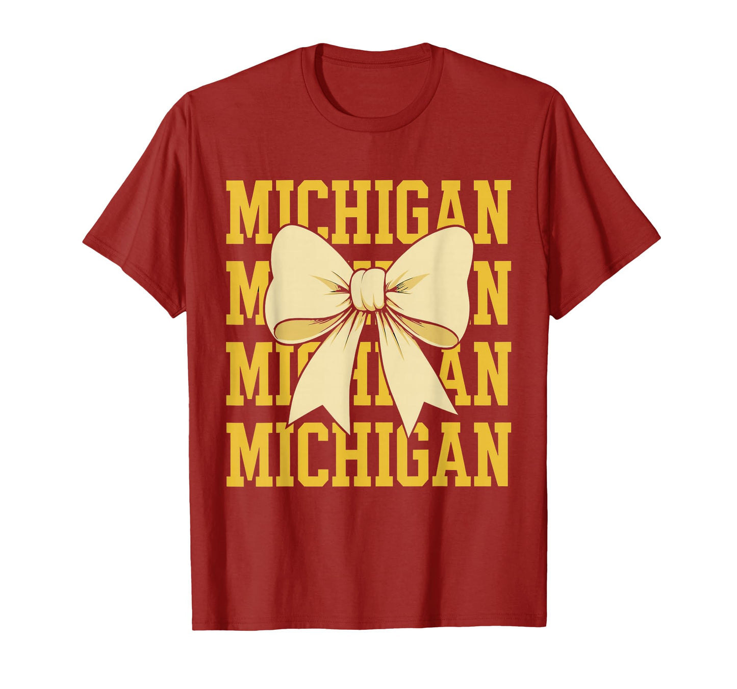 Retro Michigan Preppy Coquette Bow Women Girls Kids T-Shirt