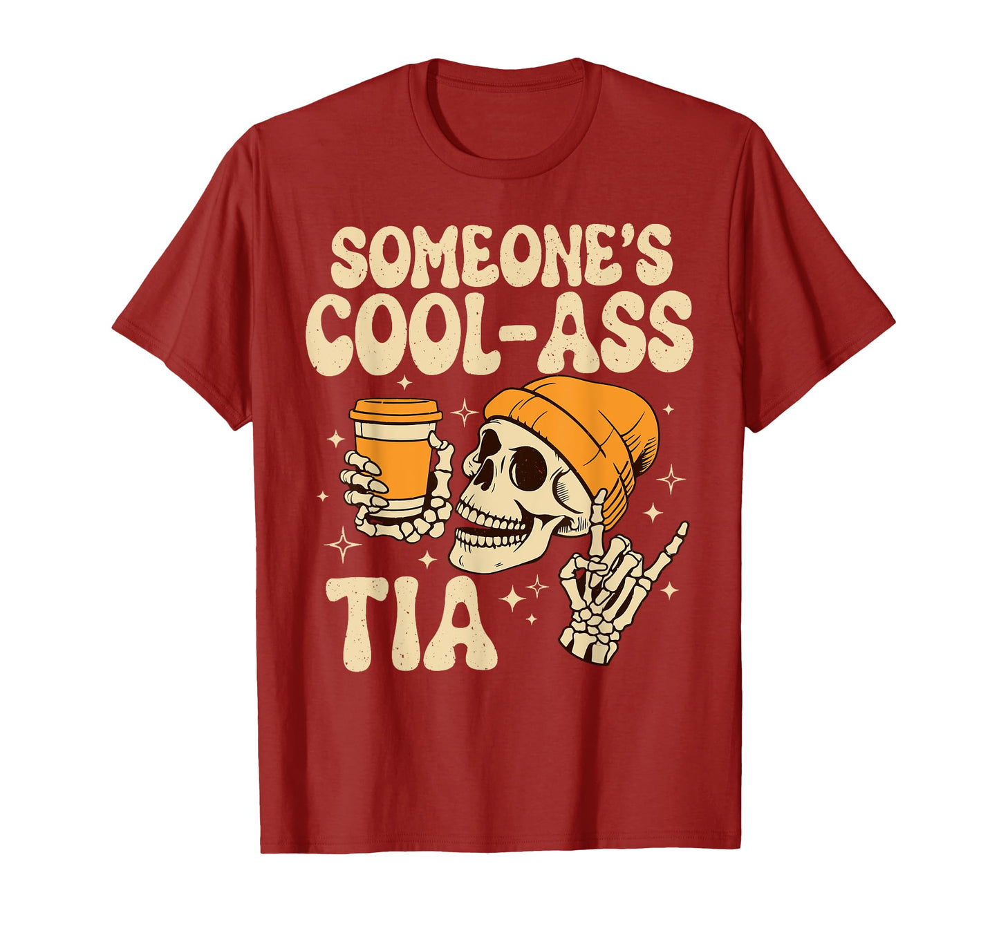 Skull Skeleton Someone's Cool Ass Tia Cool Auntie Club T-Shirt