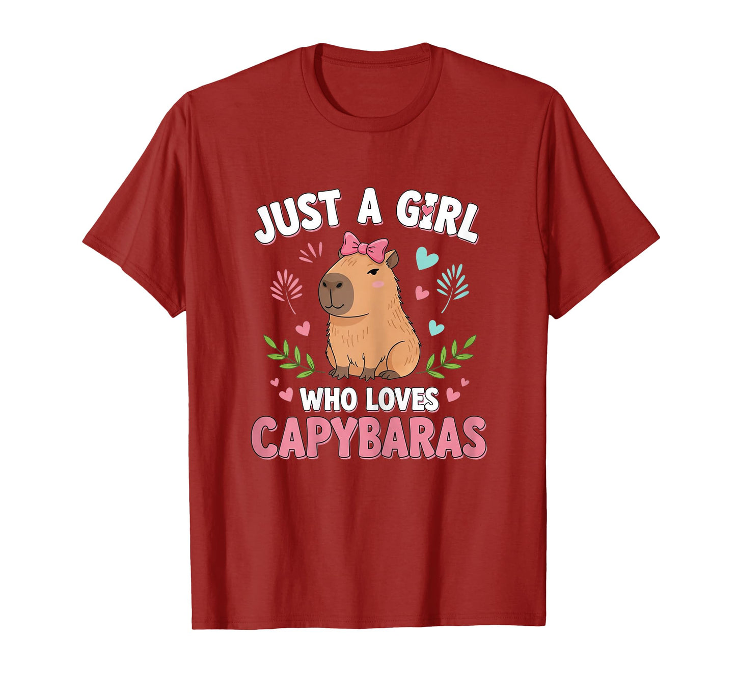 Just a Girl who loves Capybaras Cute Capybara Lover T-Shirt