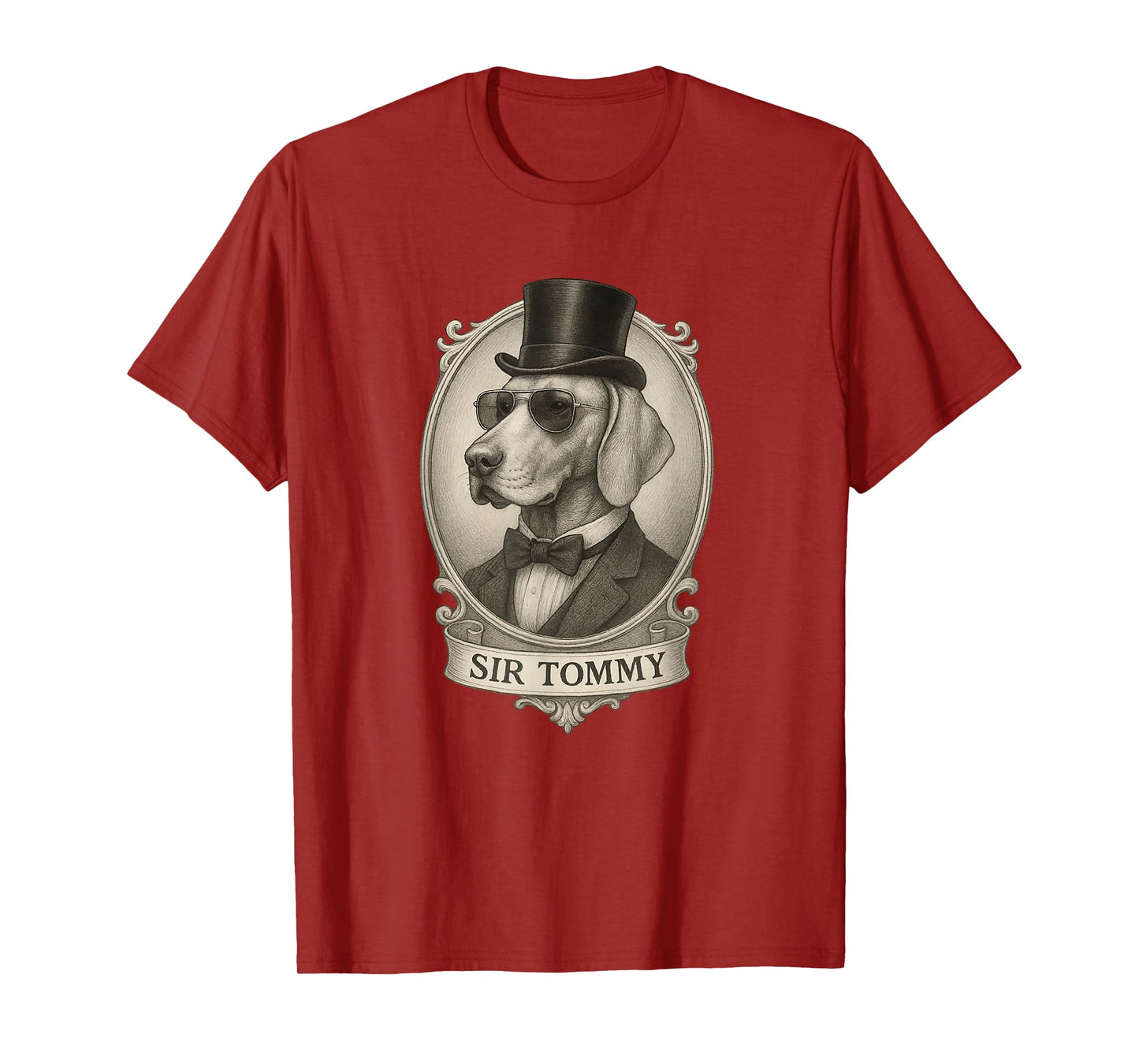 Tommy The Vizsla Puppy As A Noble Dapper Dog T-Shirt
