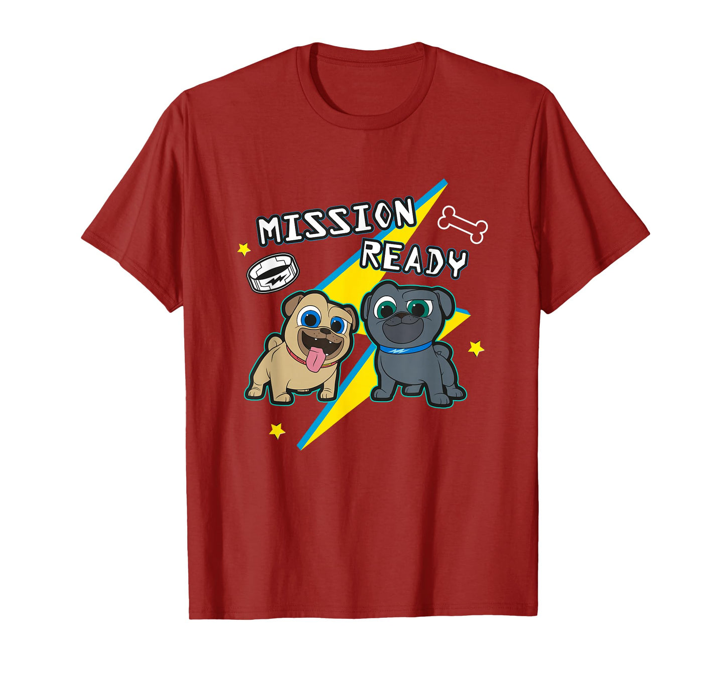 Disney Puppy Dog Pals Mission Ready Bingo Rolly Chest Logo T-Shirt