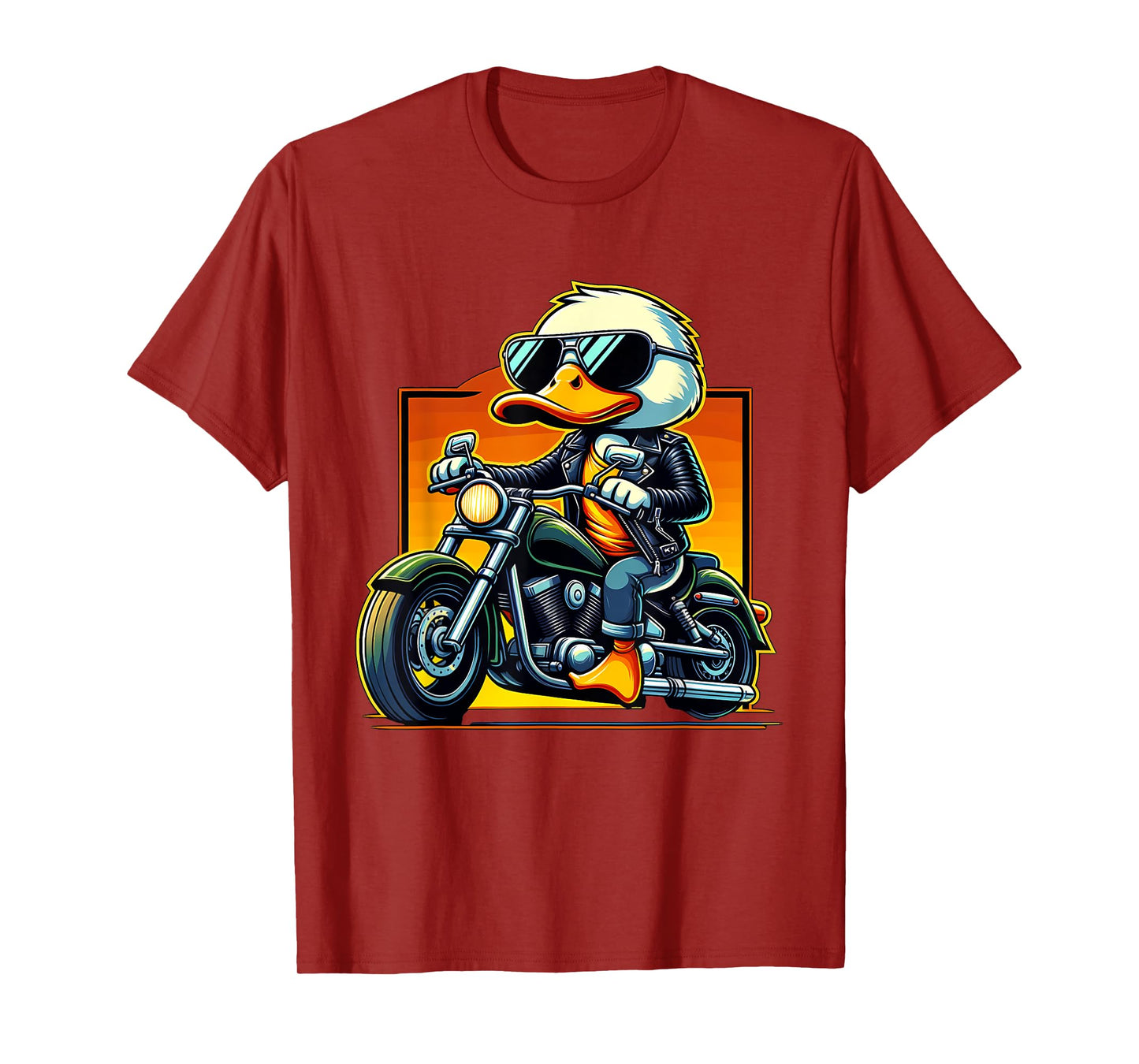 Biker Duck Riding Motorbike T-Shirt