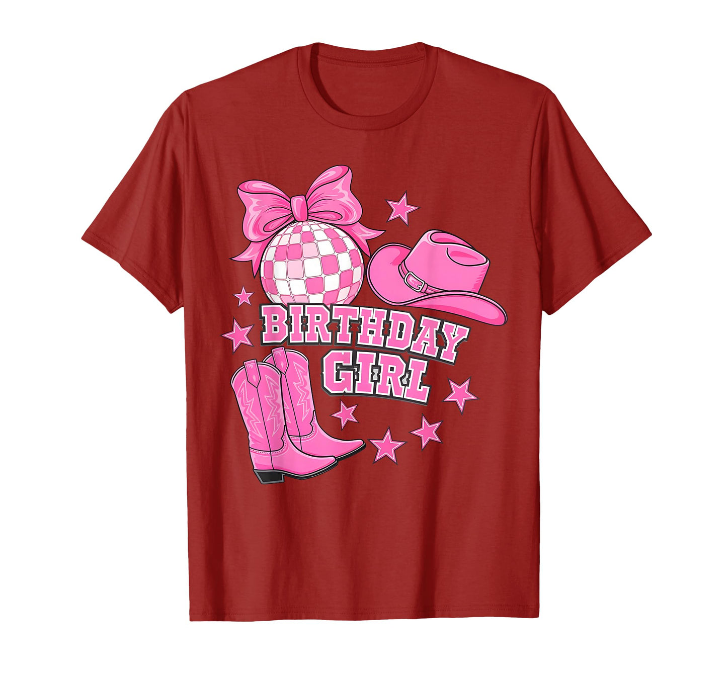 Birthday Cowgirl Western Disco Birthday Girl Party T-Shirt