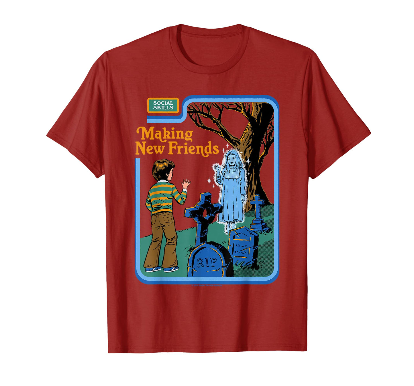 New Friends Ghost Sarcastic Retro Vintage Funny Adult Humor T-Shirt