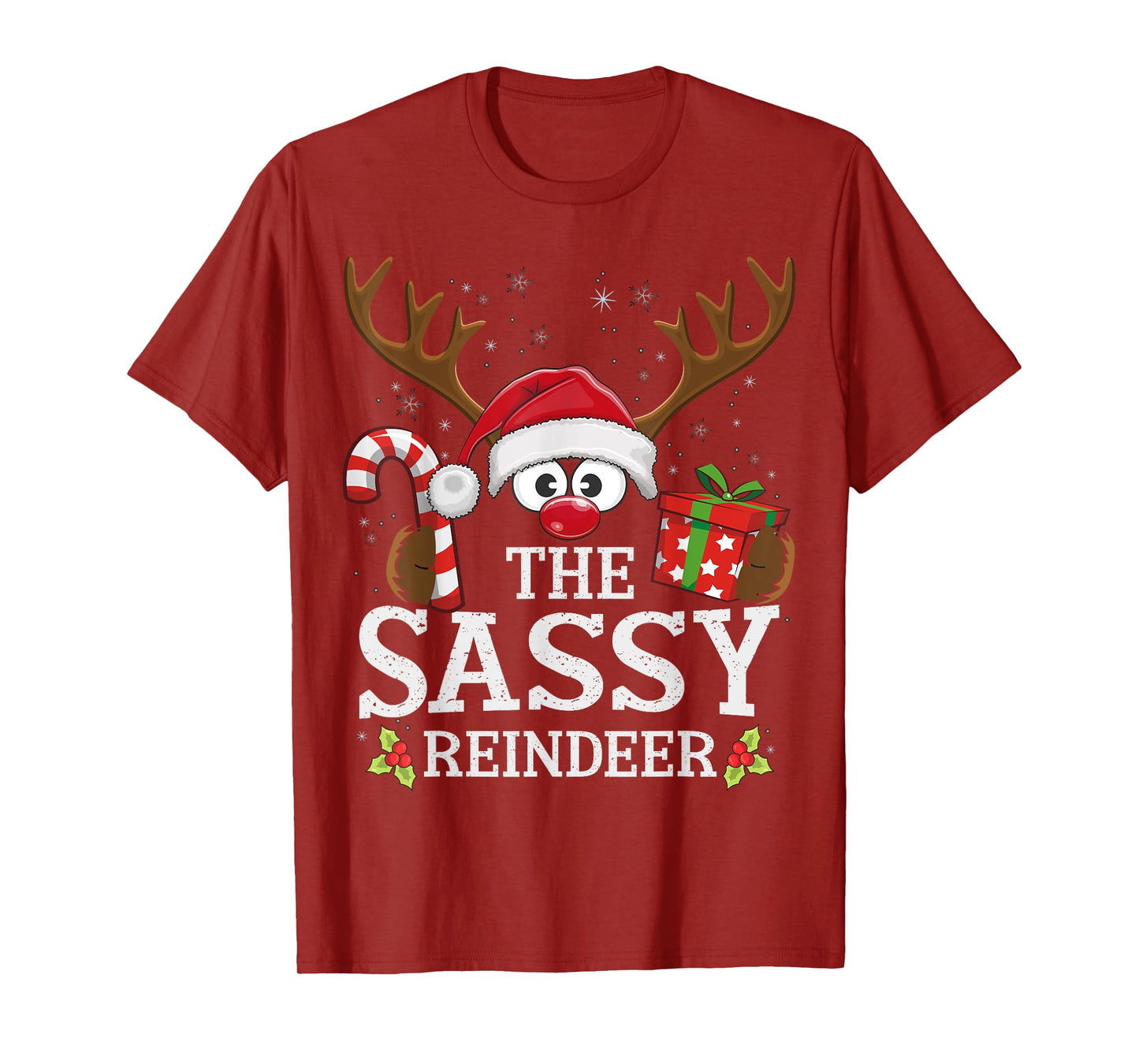 Christmas Matching The Sassy Reindeer Family T-Shirt