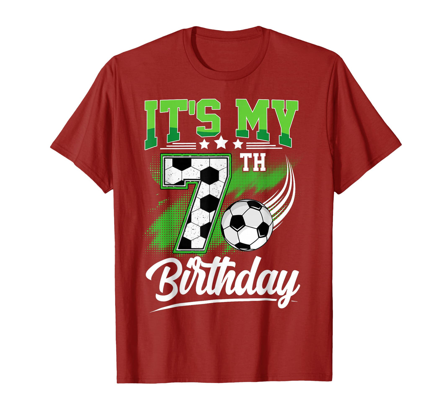 It's My 7th Birthday Boy Soccer Ball 7 Year Old Birthday T-Shirt