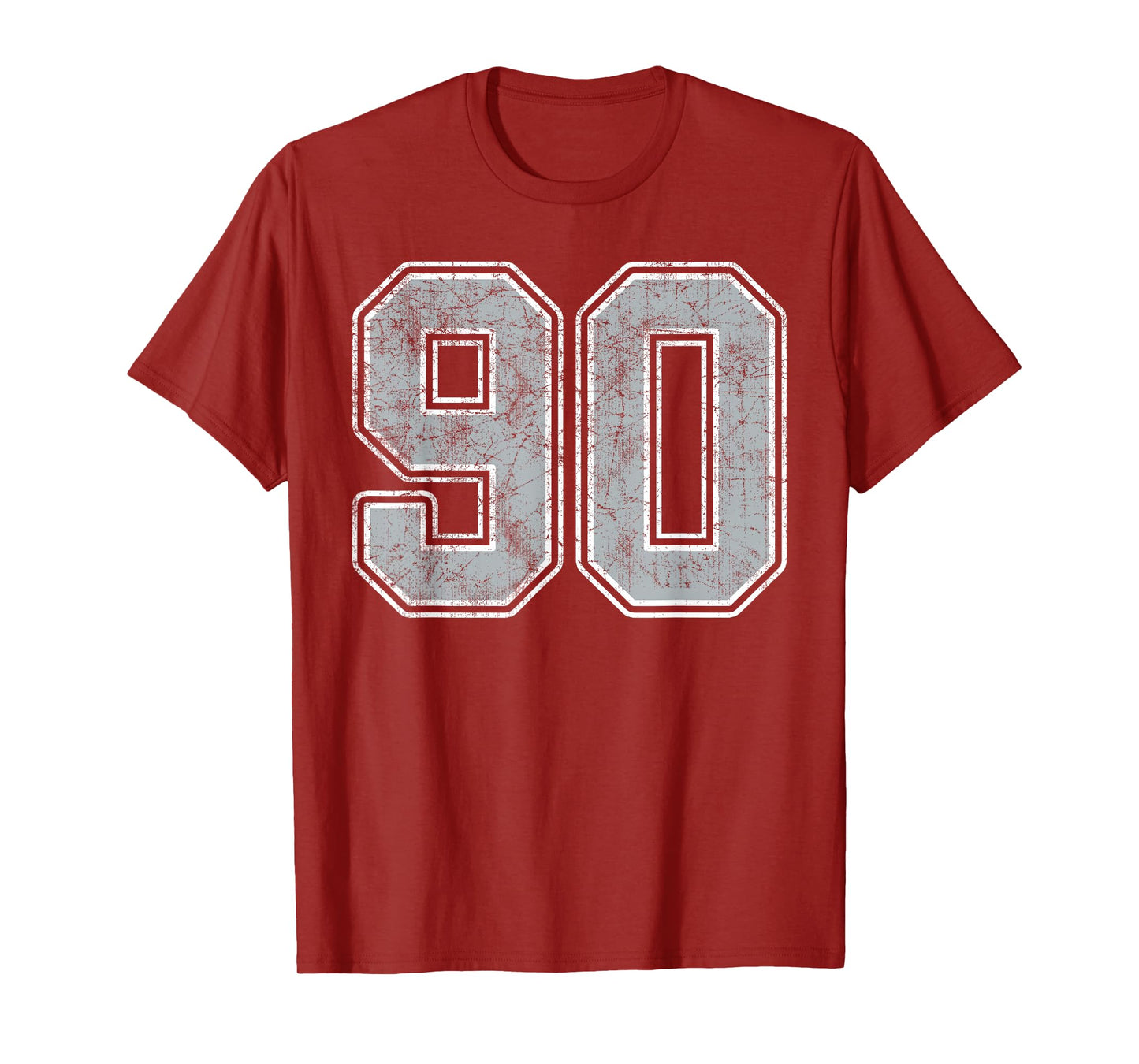 Silver White Number 90 Jersey Player Uniform #90 T-Shirt