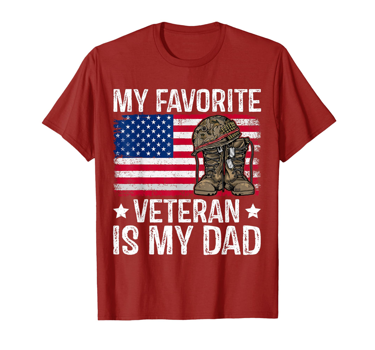 my favorite veteran is my dad army military veterans day T-Shirt