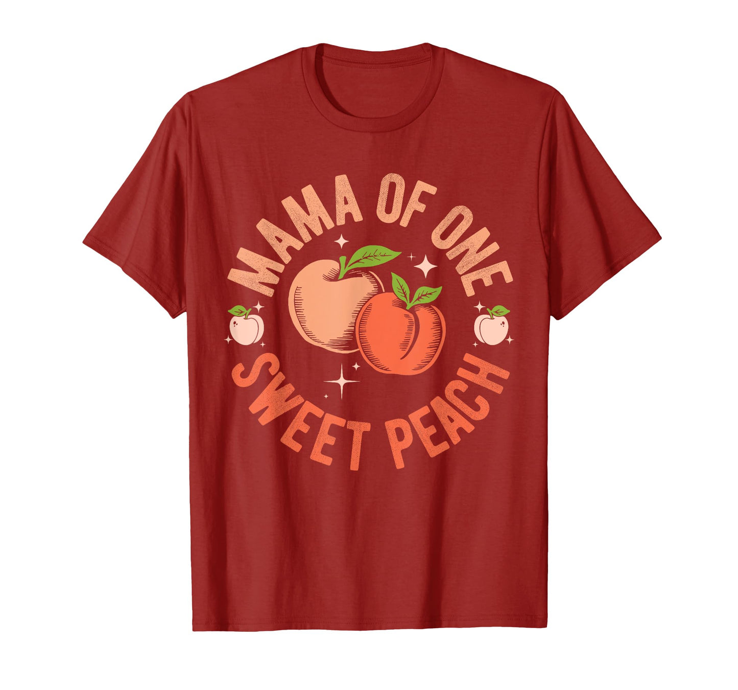 Mama Mom First Birthday One Sweet Peach Bday Family Matching T-Shirt