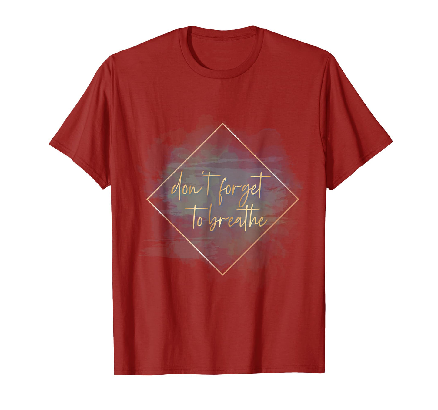 Letter Printed Yoga / Don´t forget to breathe T-Shirt