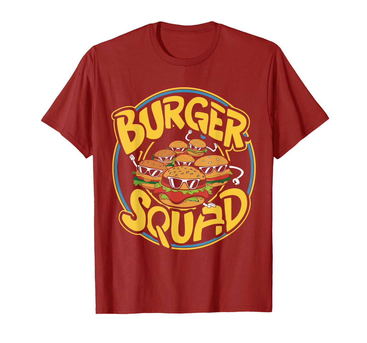 Burger Squad Funny Cheeseburger Lover Food Hamburger Crew T-Shirt