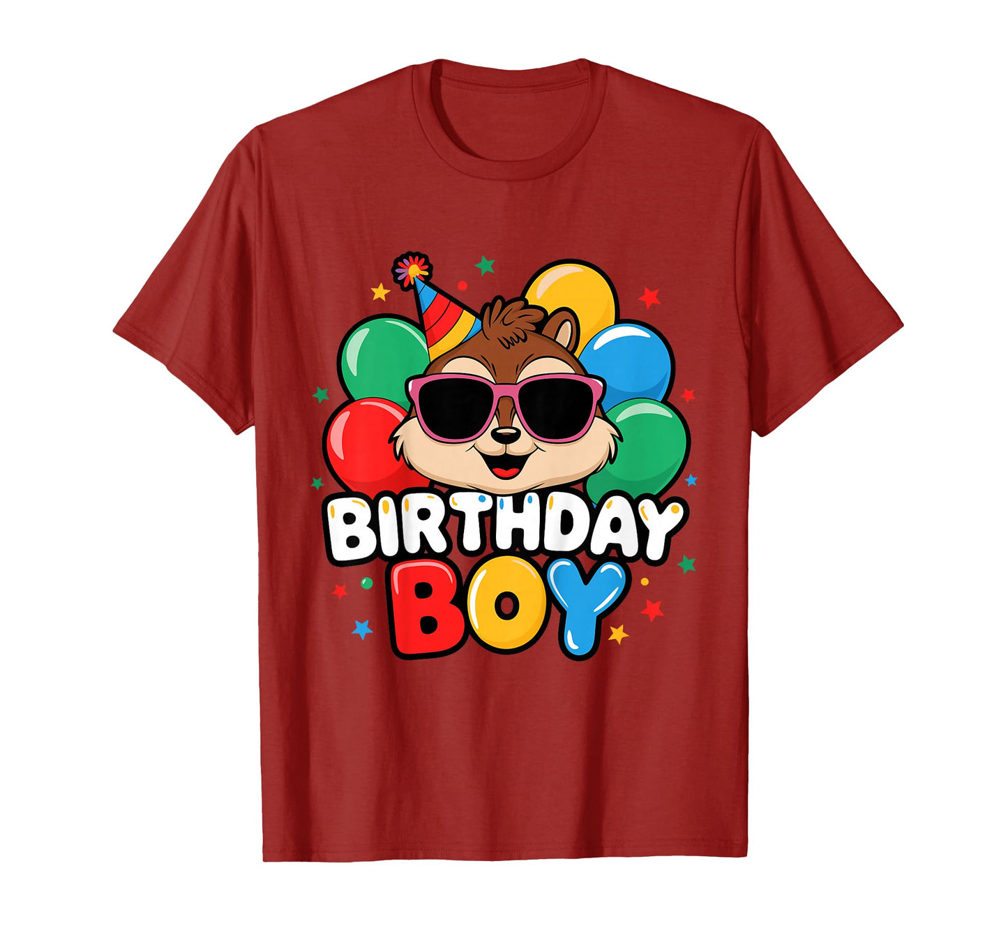 Kids Birthday Boy Chipmunk Kids T-Shirt
