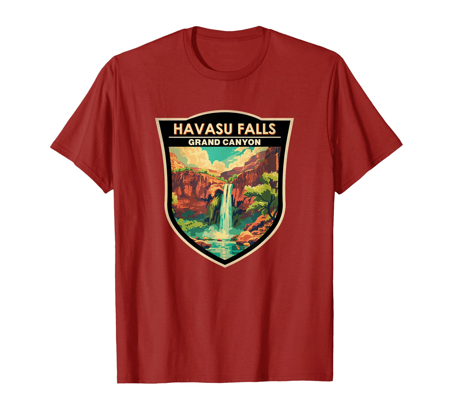 Havasu Falls Grand Canyon Landmark Badge Vintage T-Shirt