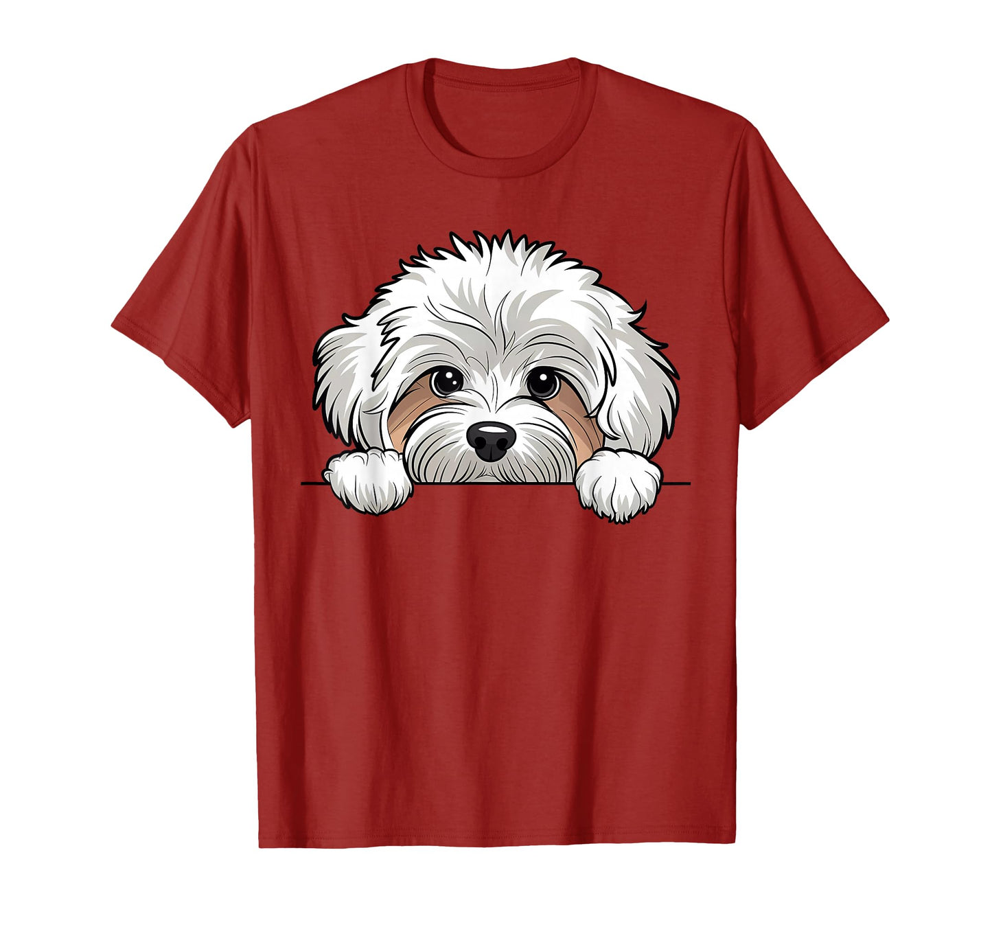 Cute Maltipoo Peeking Pocket Puppy Funny Dog Lover T-Shirt