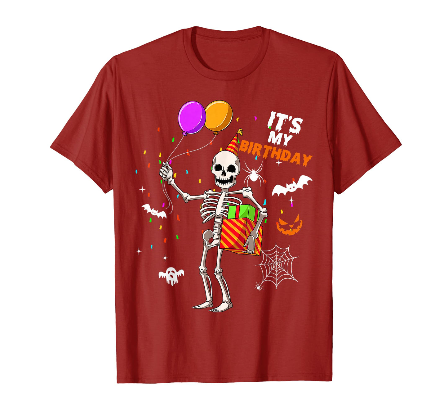 It's My Birthday Skeleton Happy Halloween Birthday Party T-Shirt