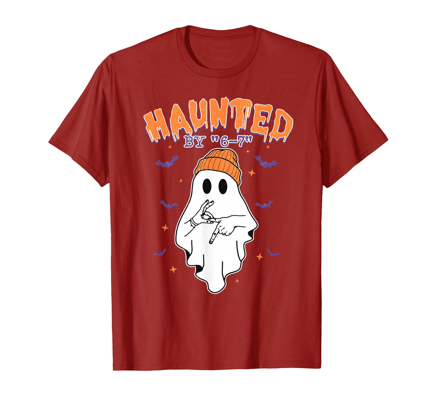 Meme Halloween Haunted by 6 7 Six Seven Gen Alpha Z 67 T-Shirt