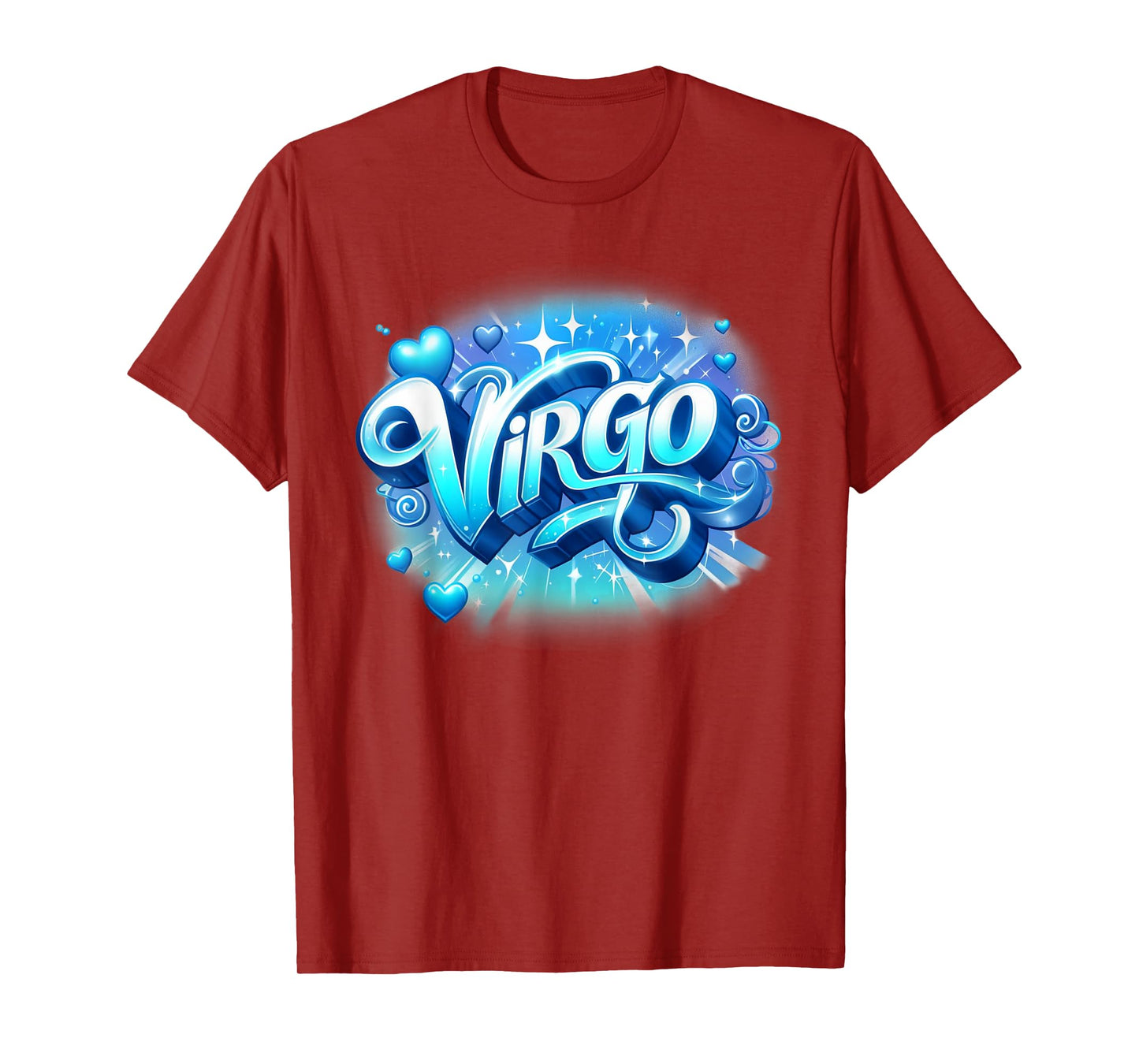 Blue Virgo Zodiac Star Sign T-Shirt