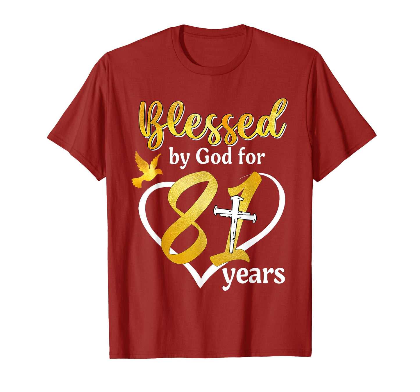 Blessed By God For 81 Years Old 81st Birthday Party Women T-Shirt