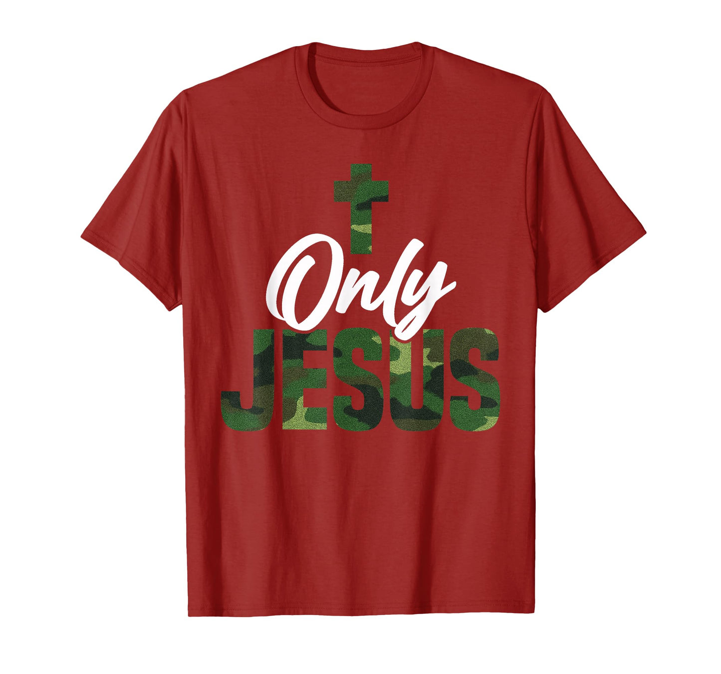 Vintage Jesus Cross Camo Christian Saying Faith T-Shirt