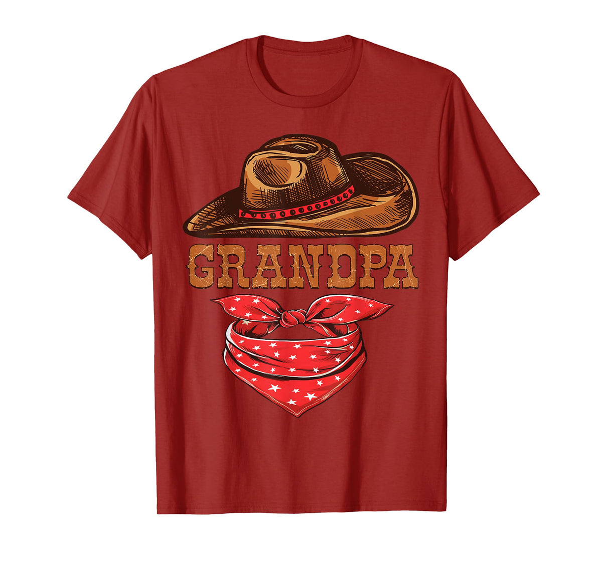 Grandpa Western Birthday Cowboy Cowgirl Family Matching T-Shirt