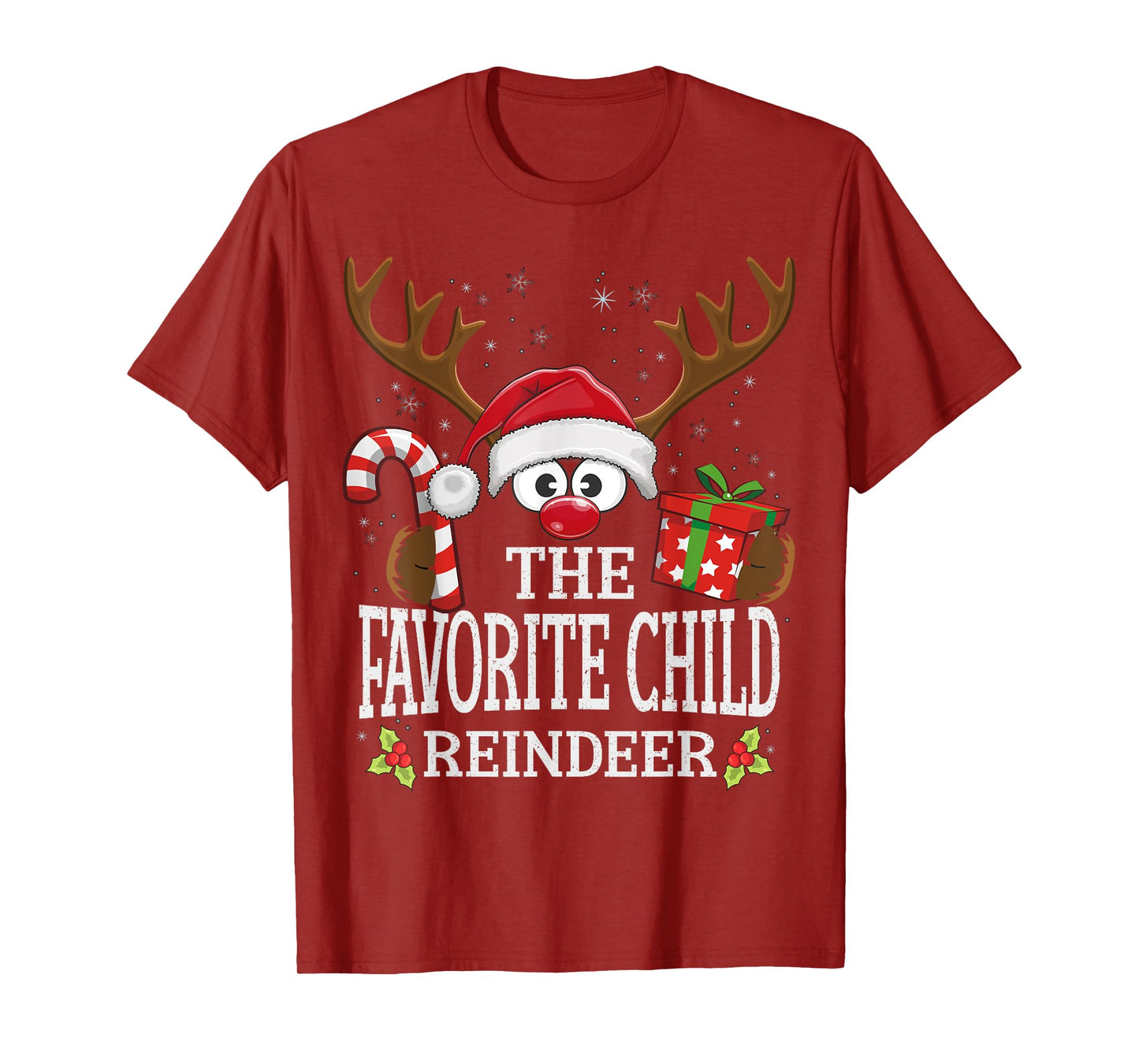 Christmas Matching The Favorite Child Reindeer Family T-Shirt