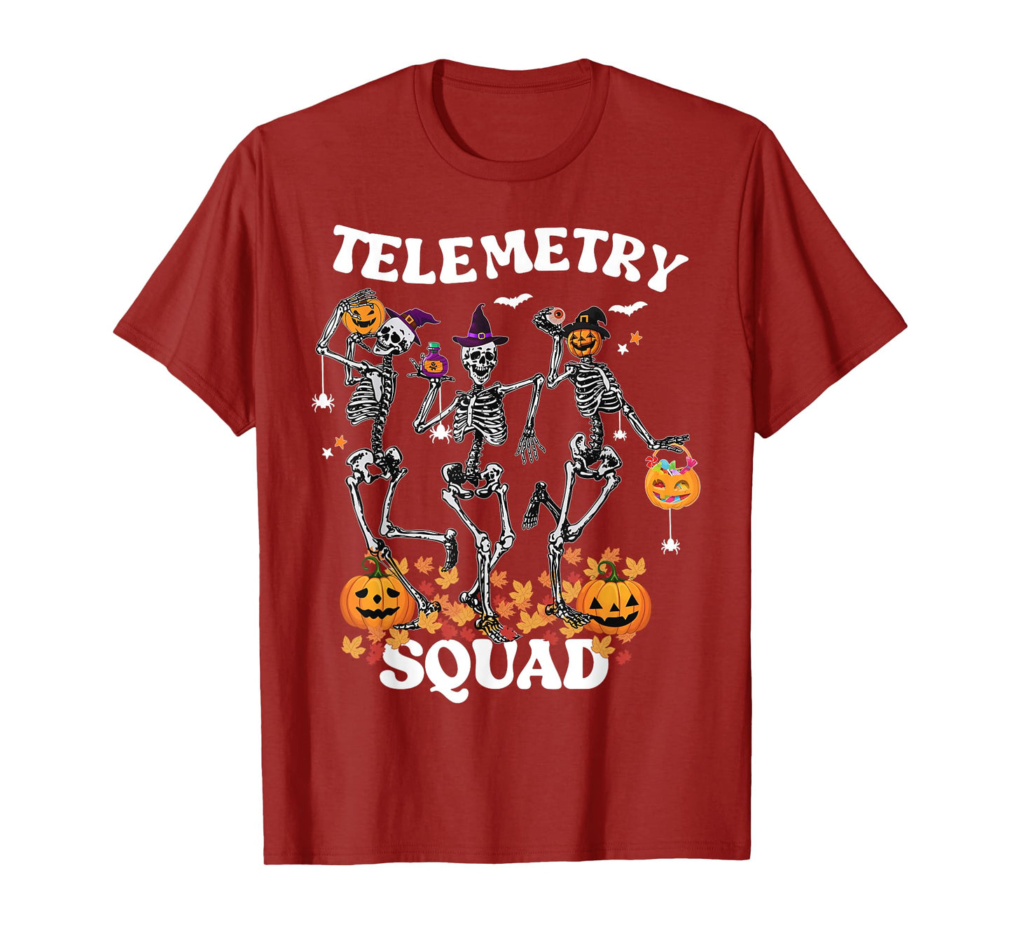 Telemetry Nurse Squad Medical Nursing Skeleton Dancing T-Shirt