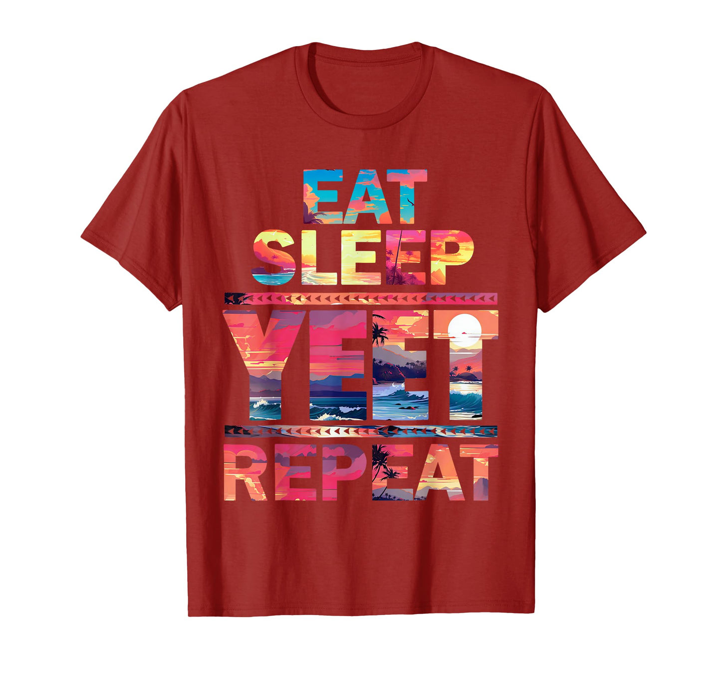 Funny Eat Sleep Yeet Repeat Vintage Yeet summer vibe Apparel T-Shirt