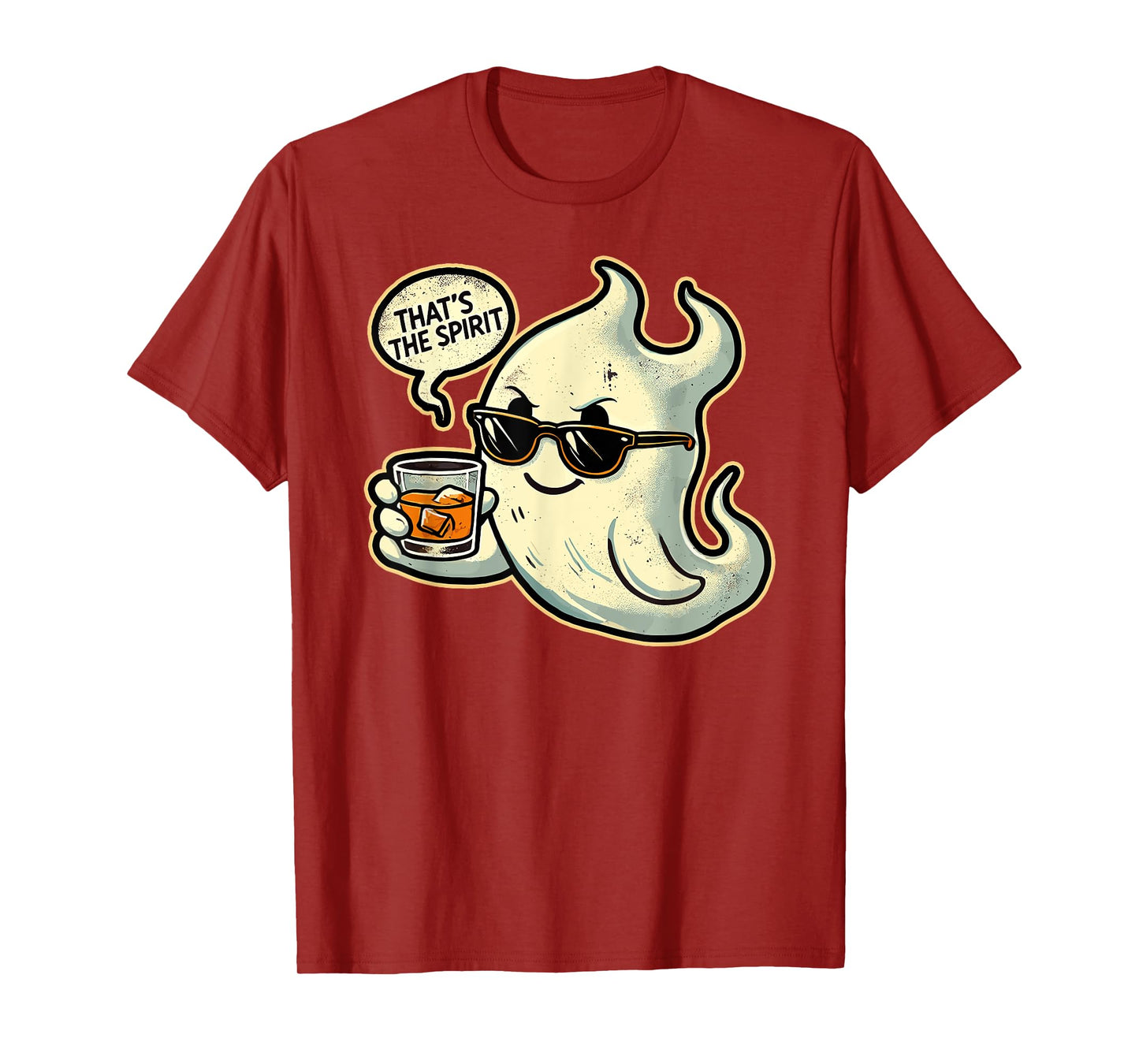 Cool Ghost Whiskey Pun Men Women Funny Halloween T-Shirt