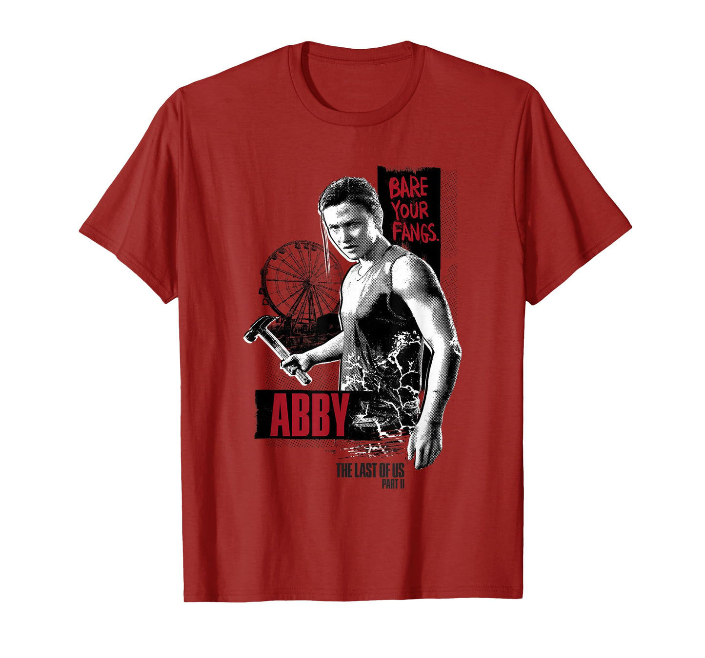 The Last of Us Part II Abby Bare Your Fangs Big Chest Poster T-Shirt