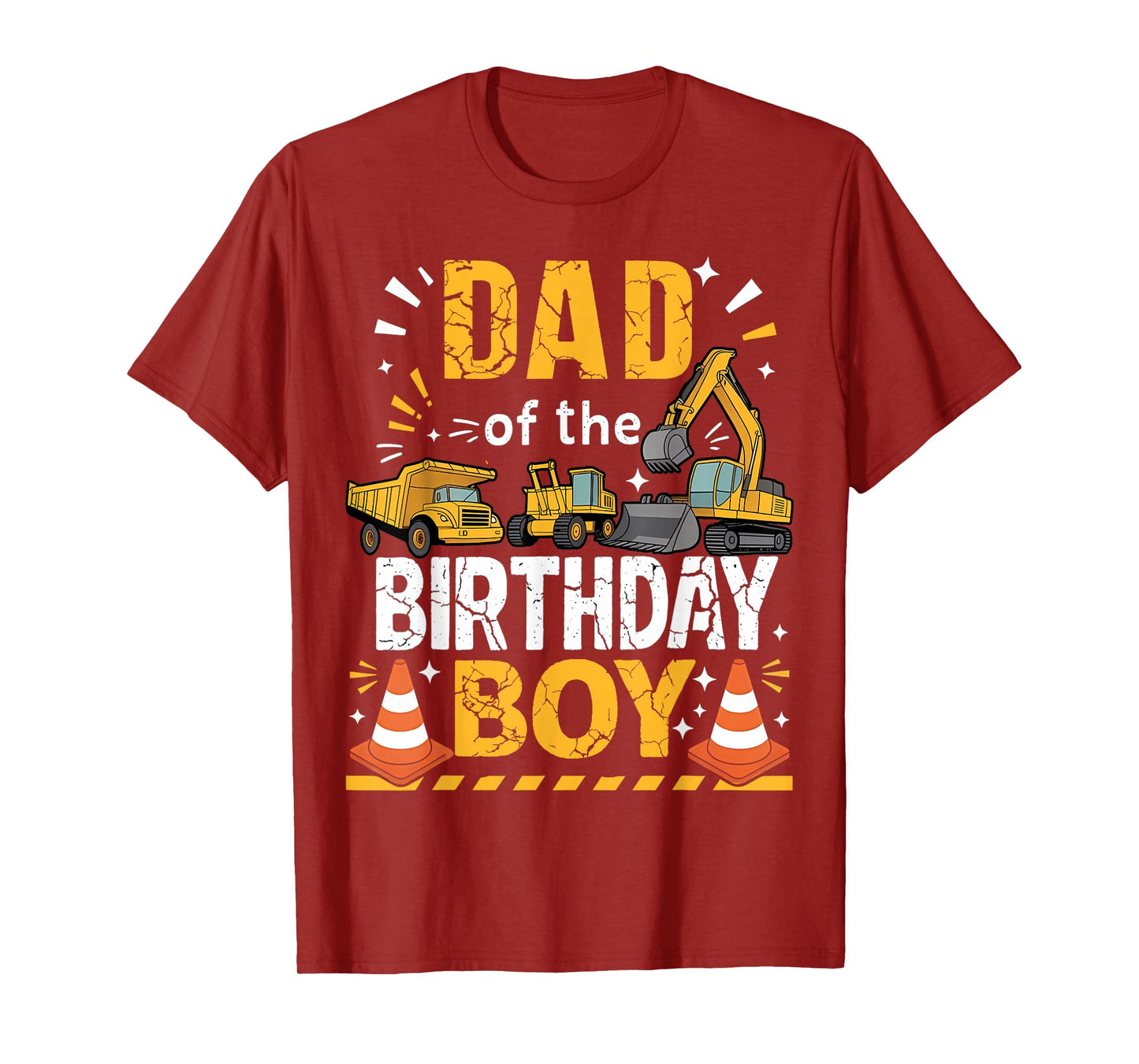 Dad of The Birthday Boy Construction Theme Matching T-Shirt