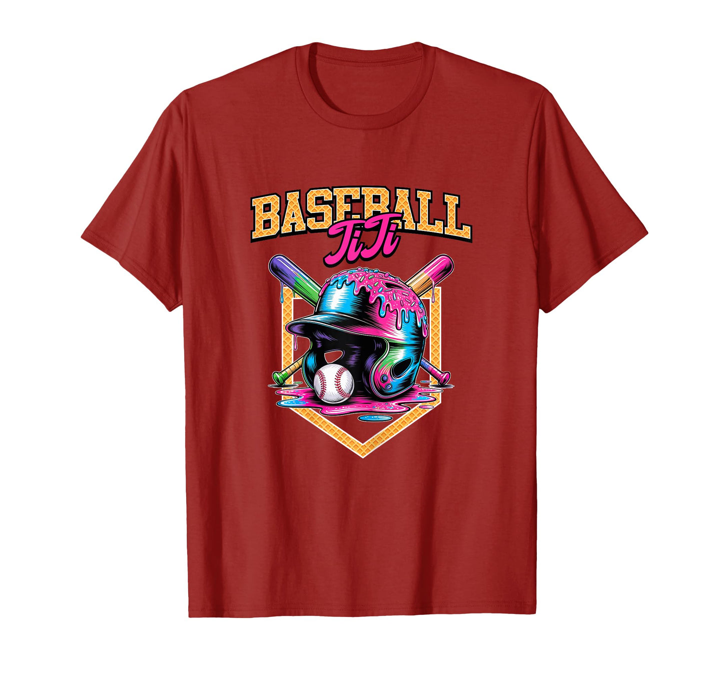 Baseball Titi Tie Dye Baseball Drip For Women Girls T-Shirt