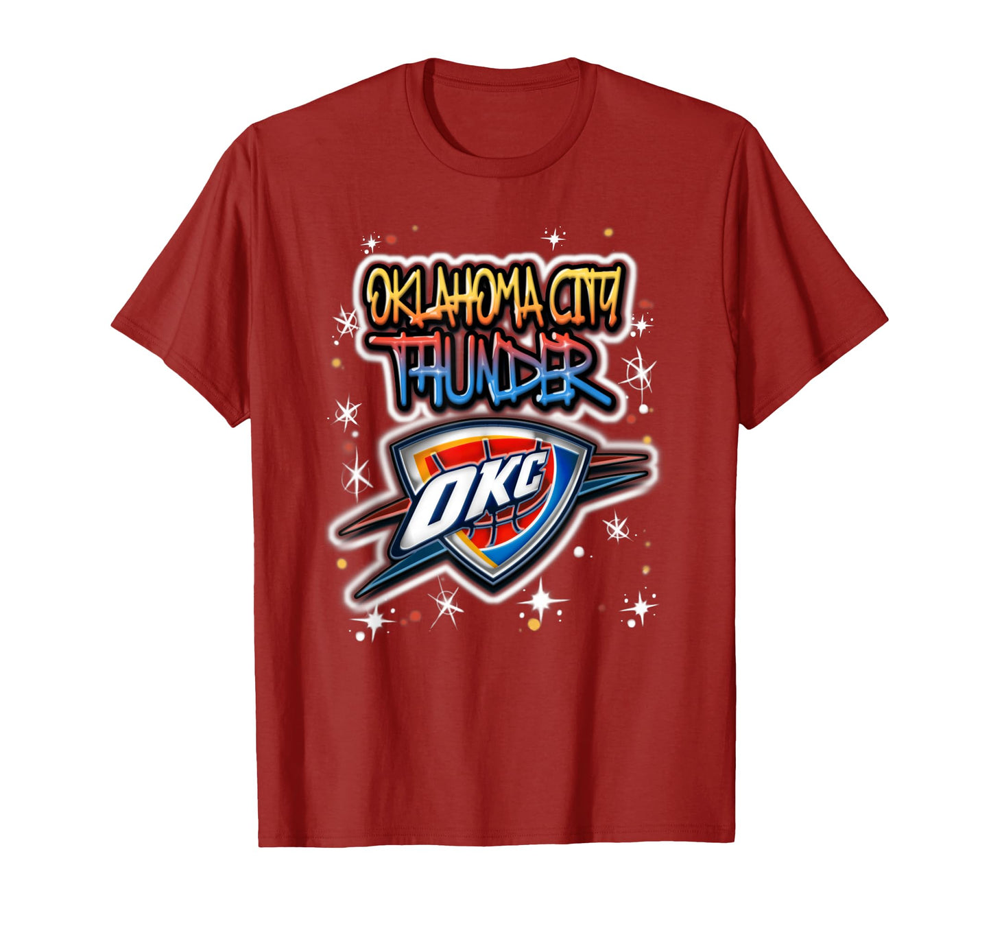 NBA Oklahoma City Thunder Airbrush Logo T-Shirt