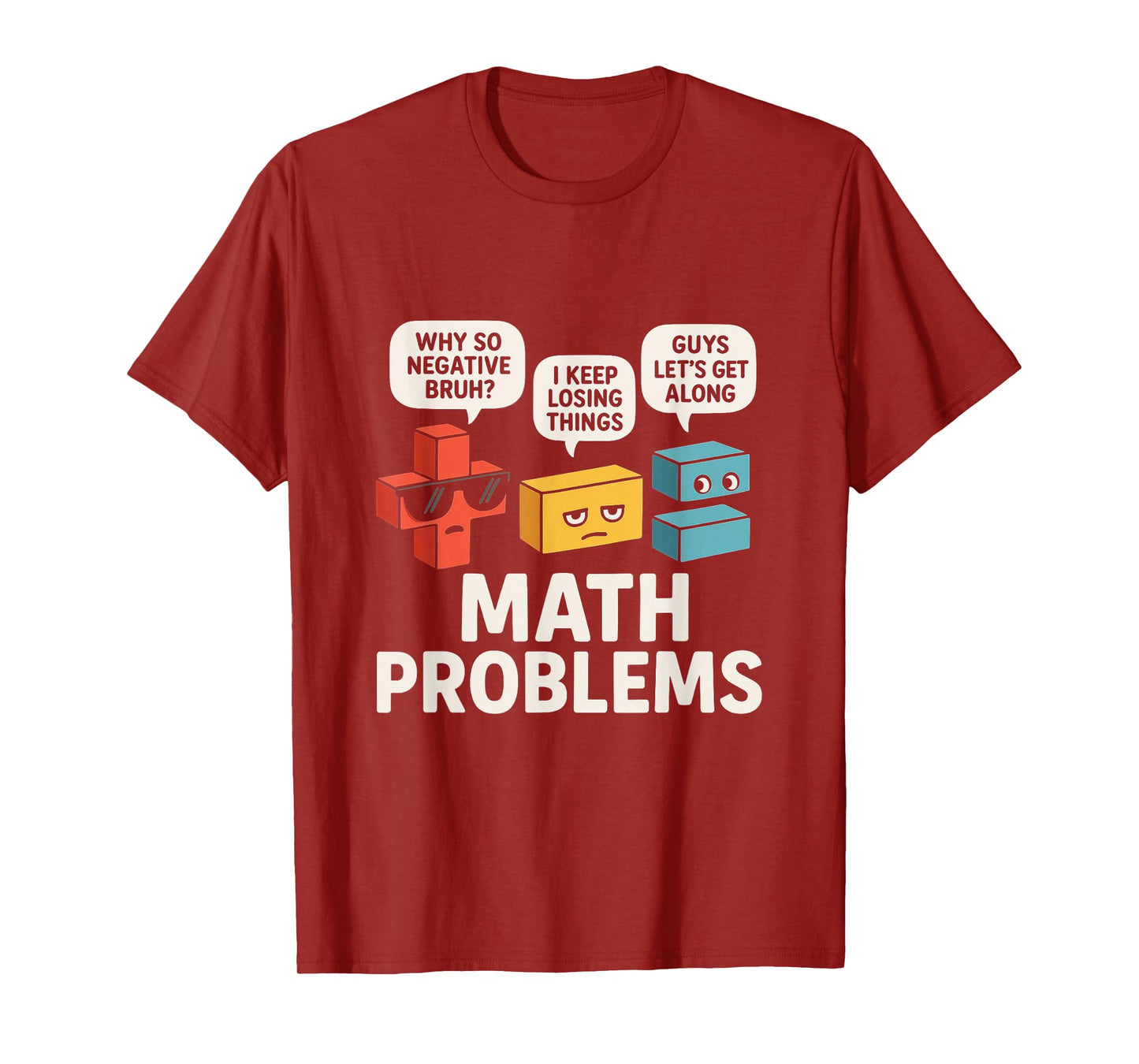 Math Problems Symbols Funny Teacher Back to School Girl Boy T-Shirt